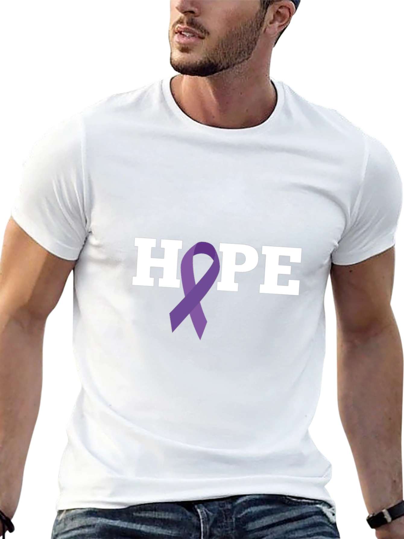 Hope Awareness Ribbon Graphic Tee