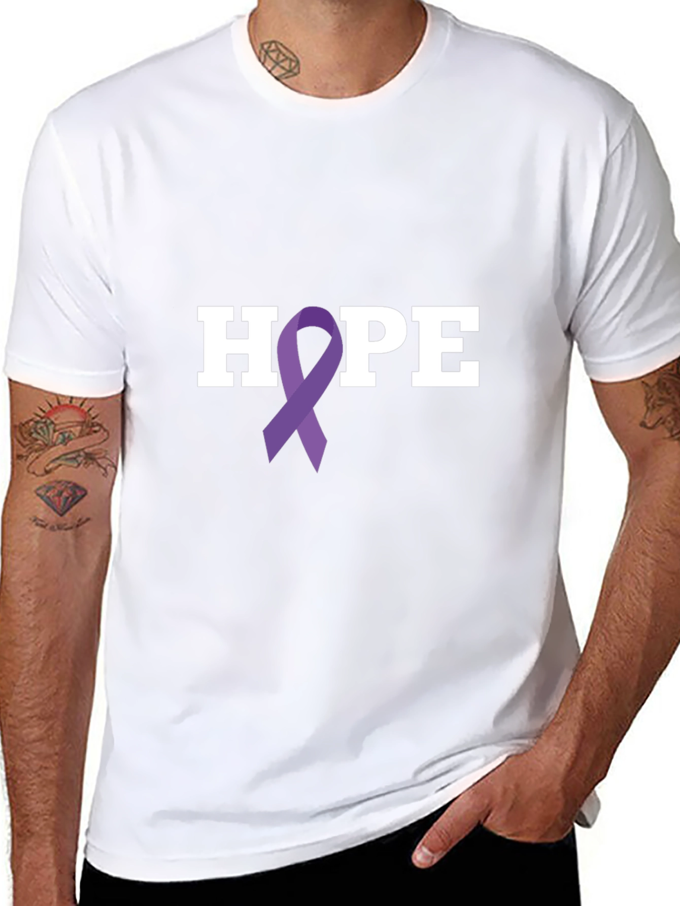 Hope Awareness Ribbon Graphic Tee