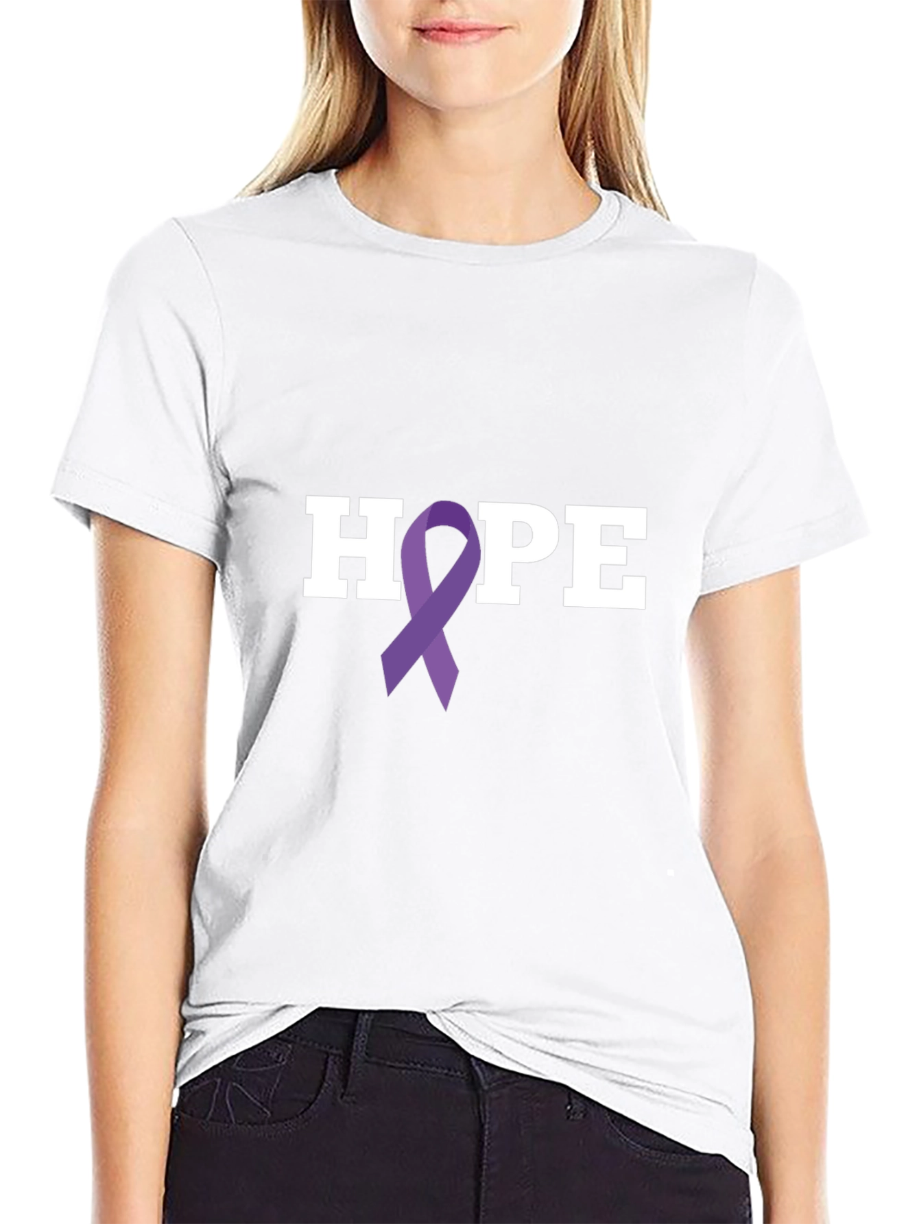 Hope Awareness Ribbon Graphic Tee