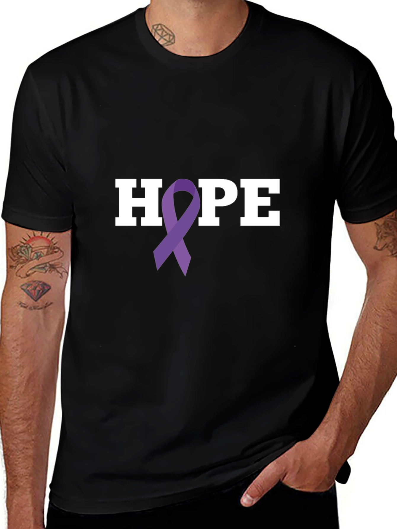 Hope Awareness Ribbon Graphic Tee