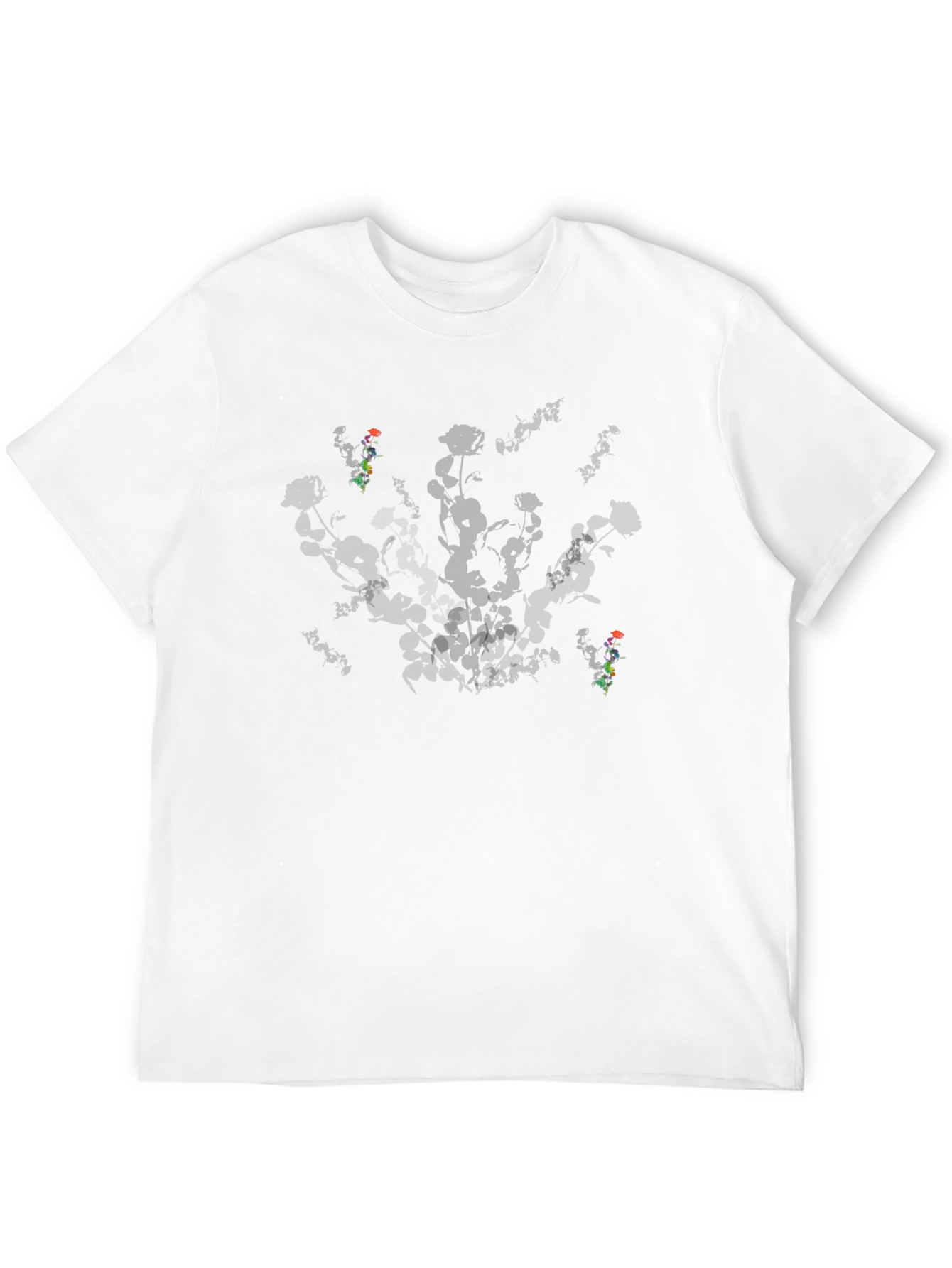 Botanical Silhouette Graphic Black T-Shirt