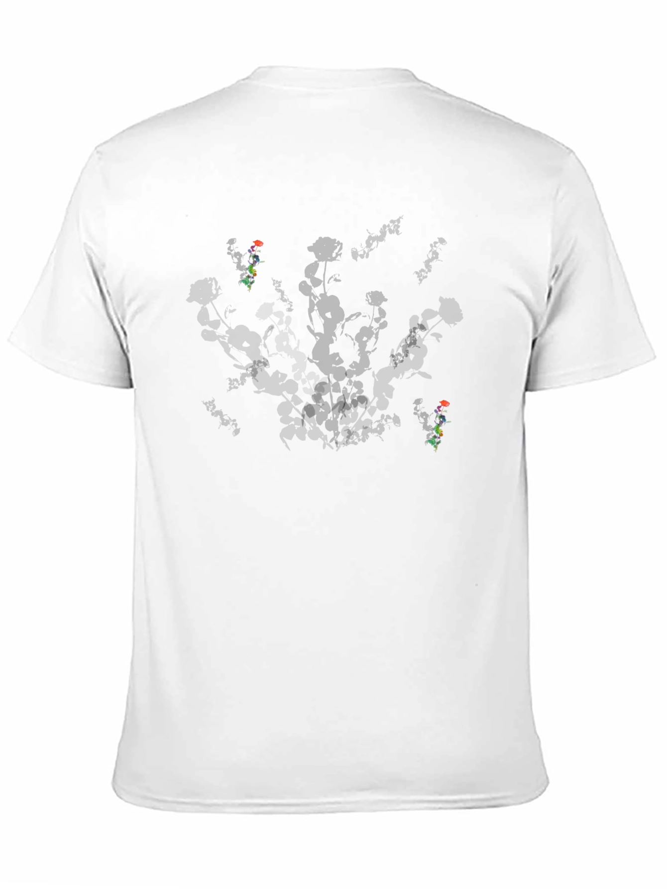 Botanical Silhouette Graphic Black T-Shirt