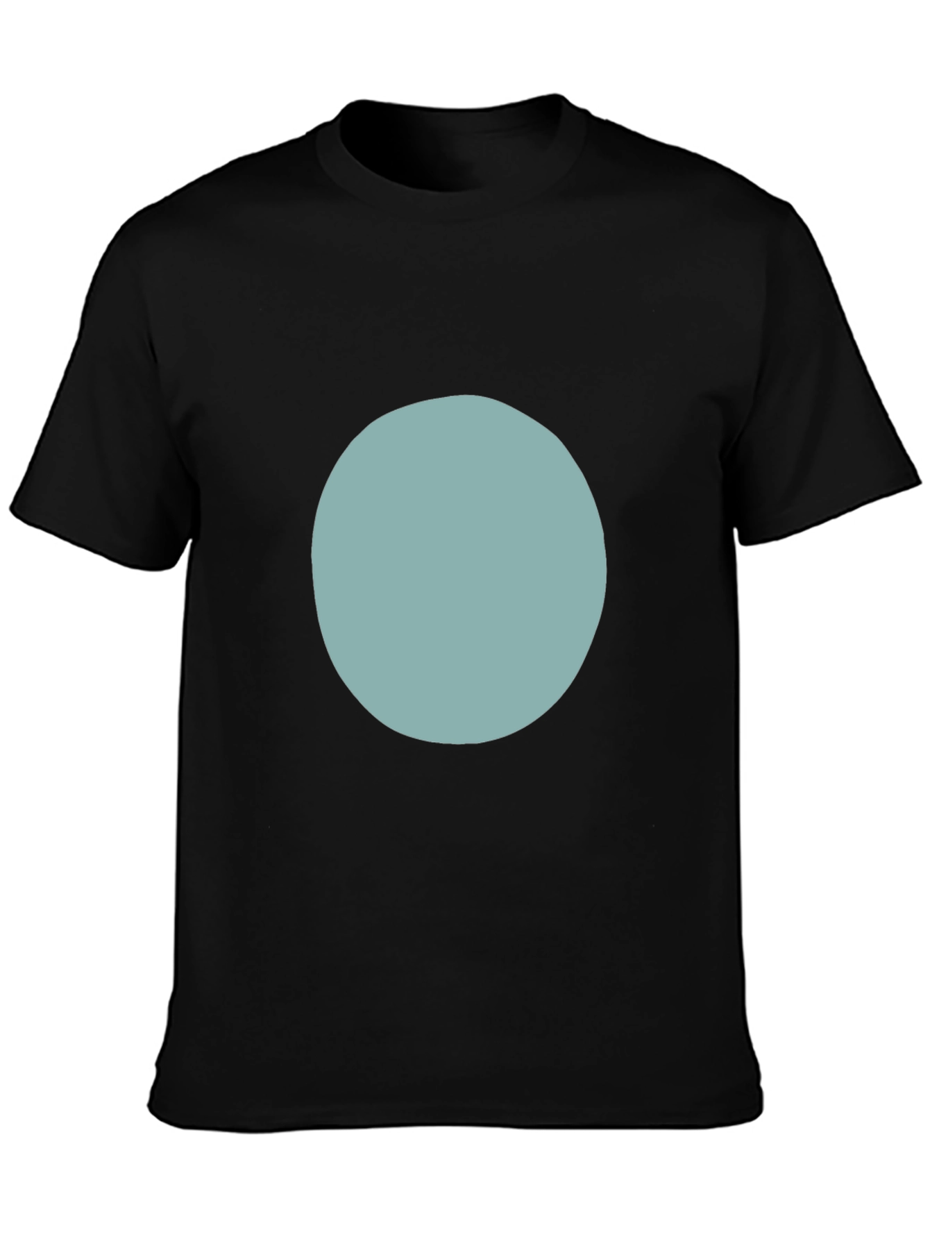 Modern Black T-Shirt with Minimalist Circle Design