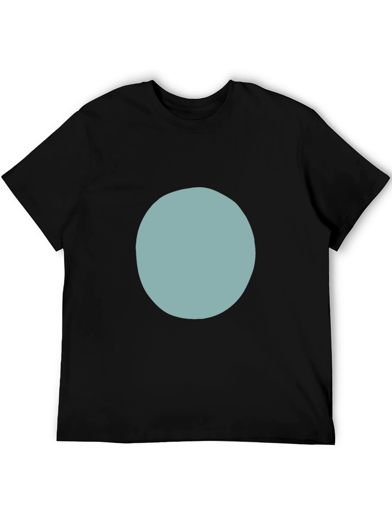 Modern Black T-Shirt with Minimalist Circle Design