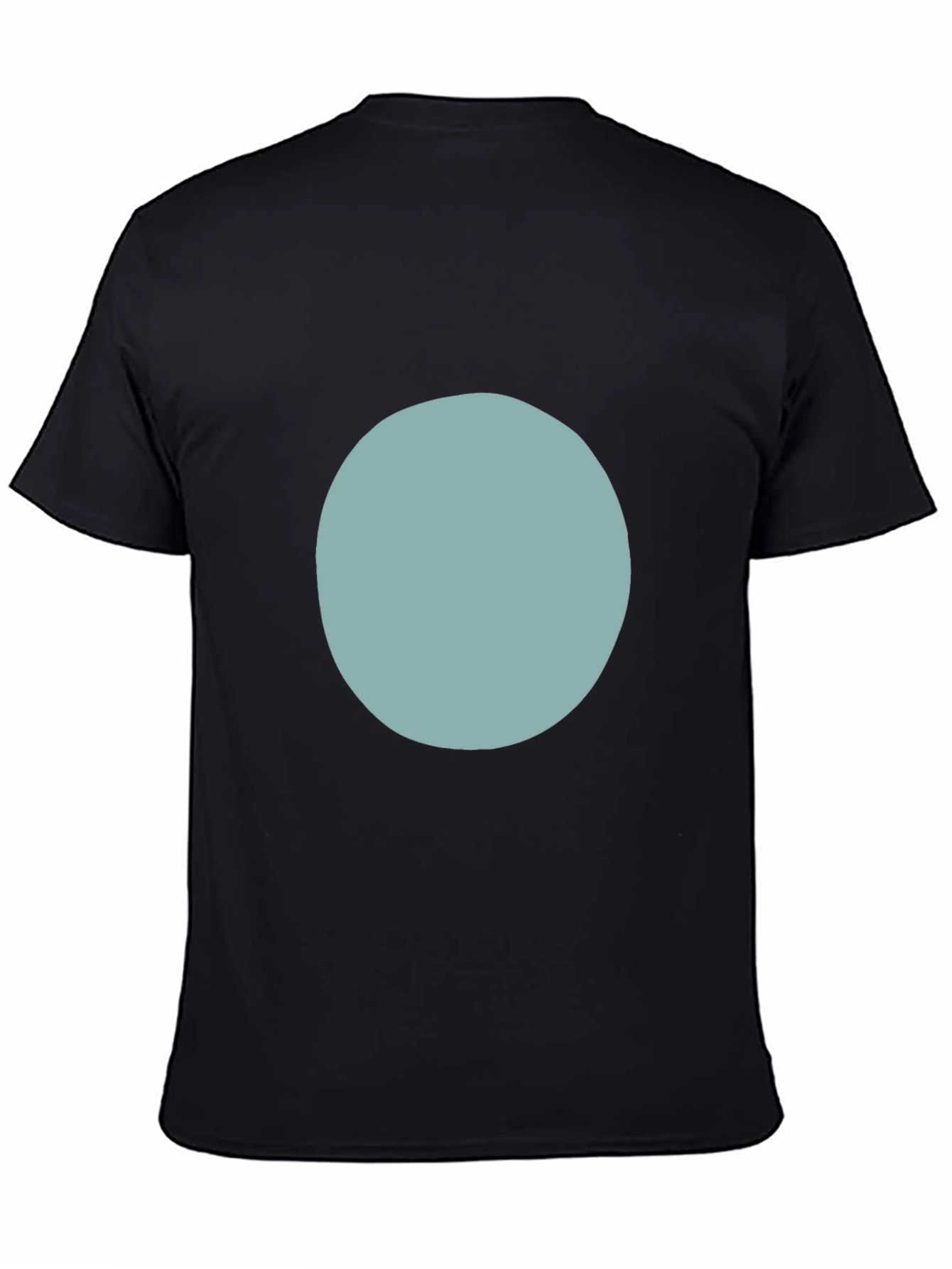 Modern Black T-Shirt with Minimalist Circle Design