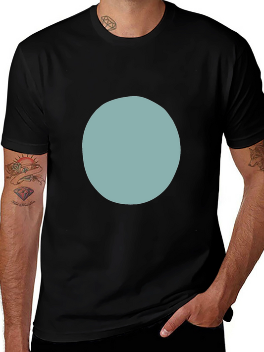 Modern Black T-Shirt with Minimalist Circle Design