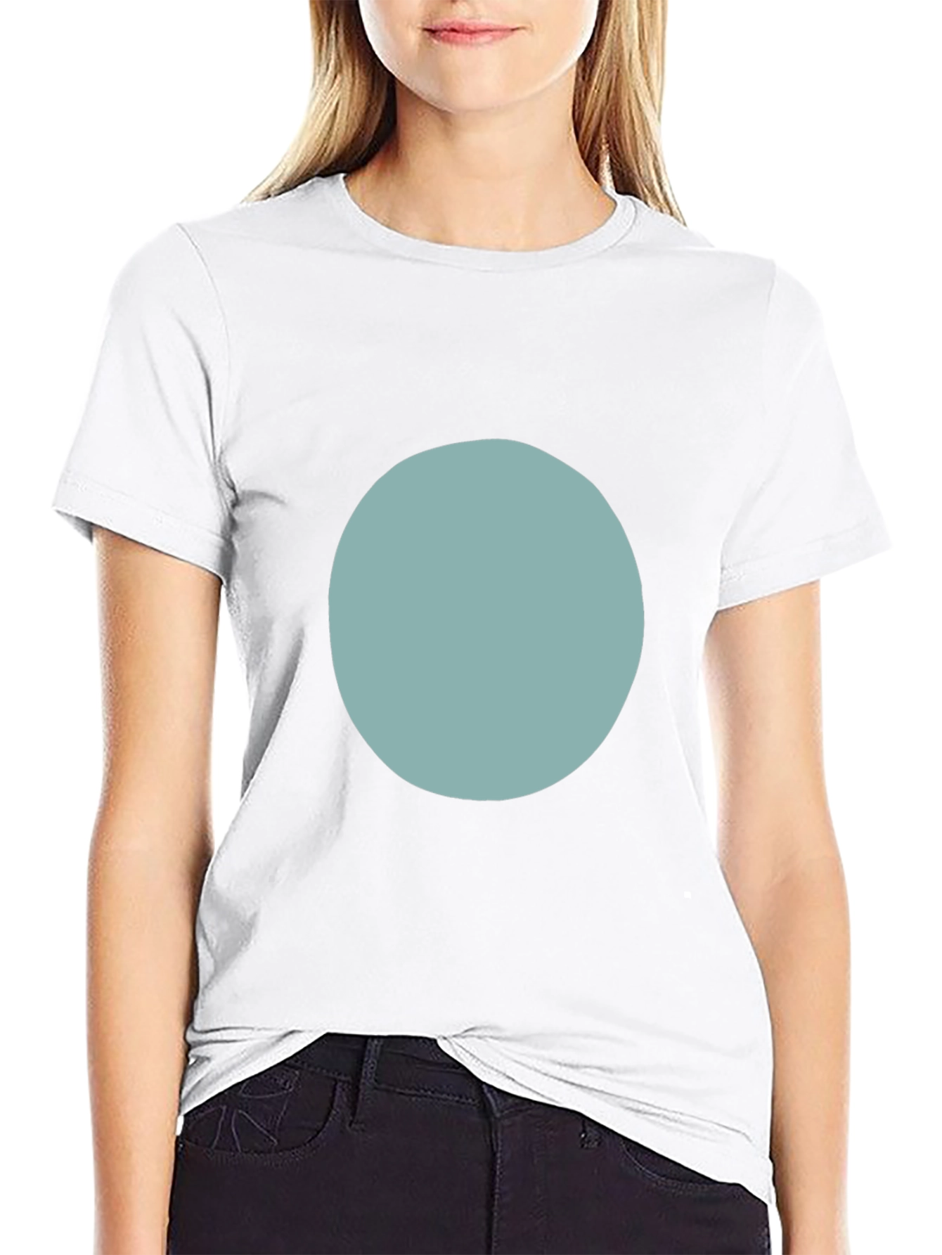 Modern Black T-Shirt with Minimalist Circle Design