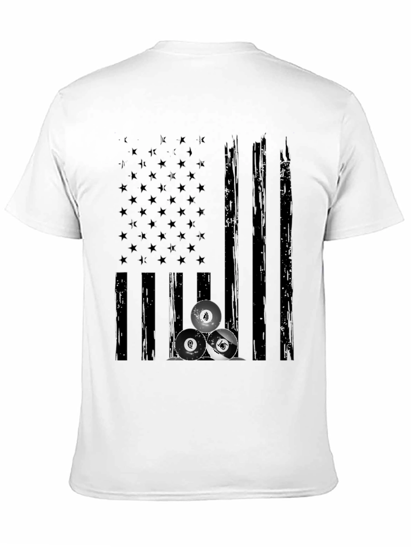 Billiards Flag Graphic Tee - Black