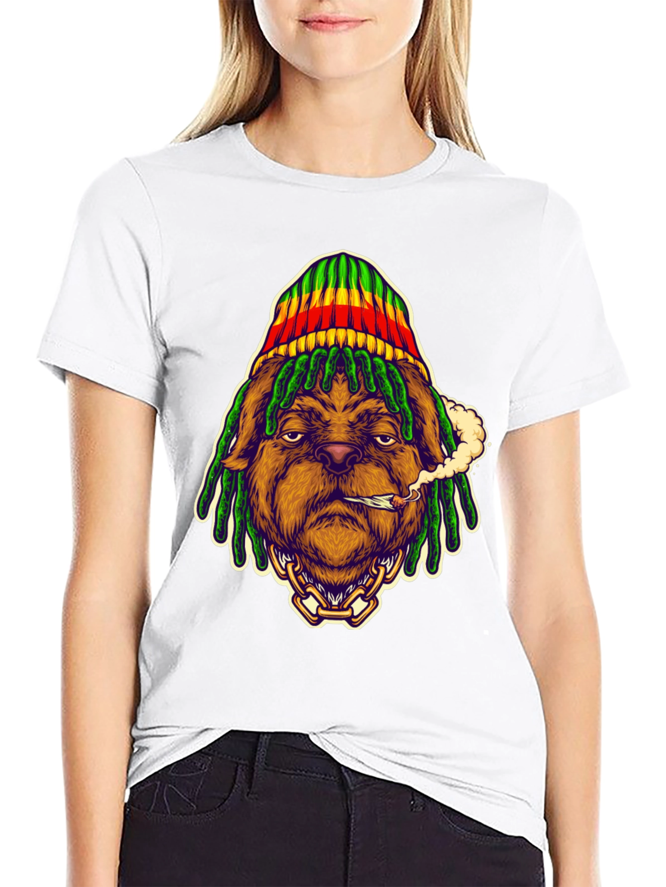 Rasta Dog T-Shirt - Cool Graphic Tee