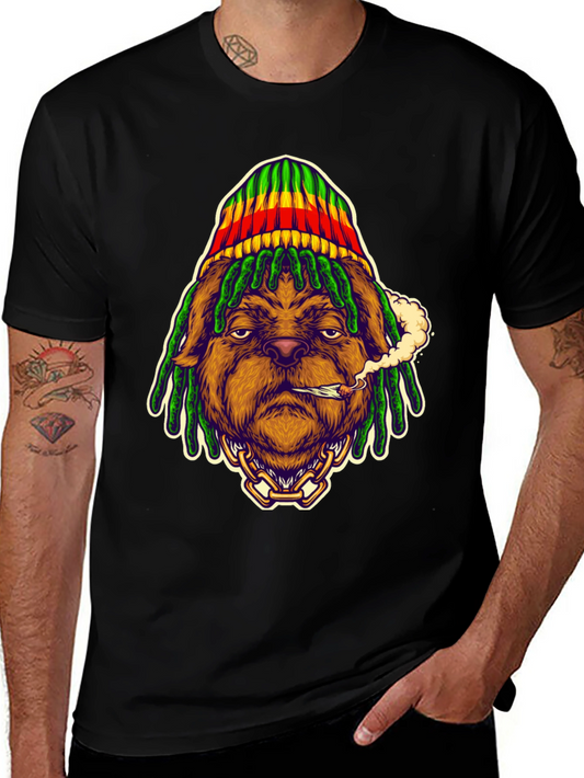 Rasta Dog T-Shirt - Cool Graphic Tee