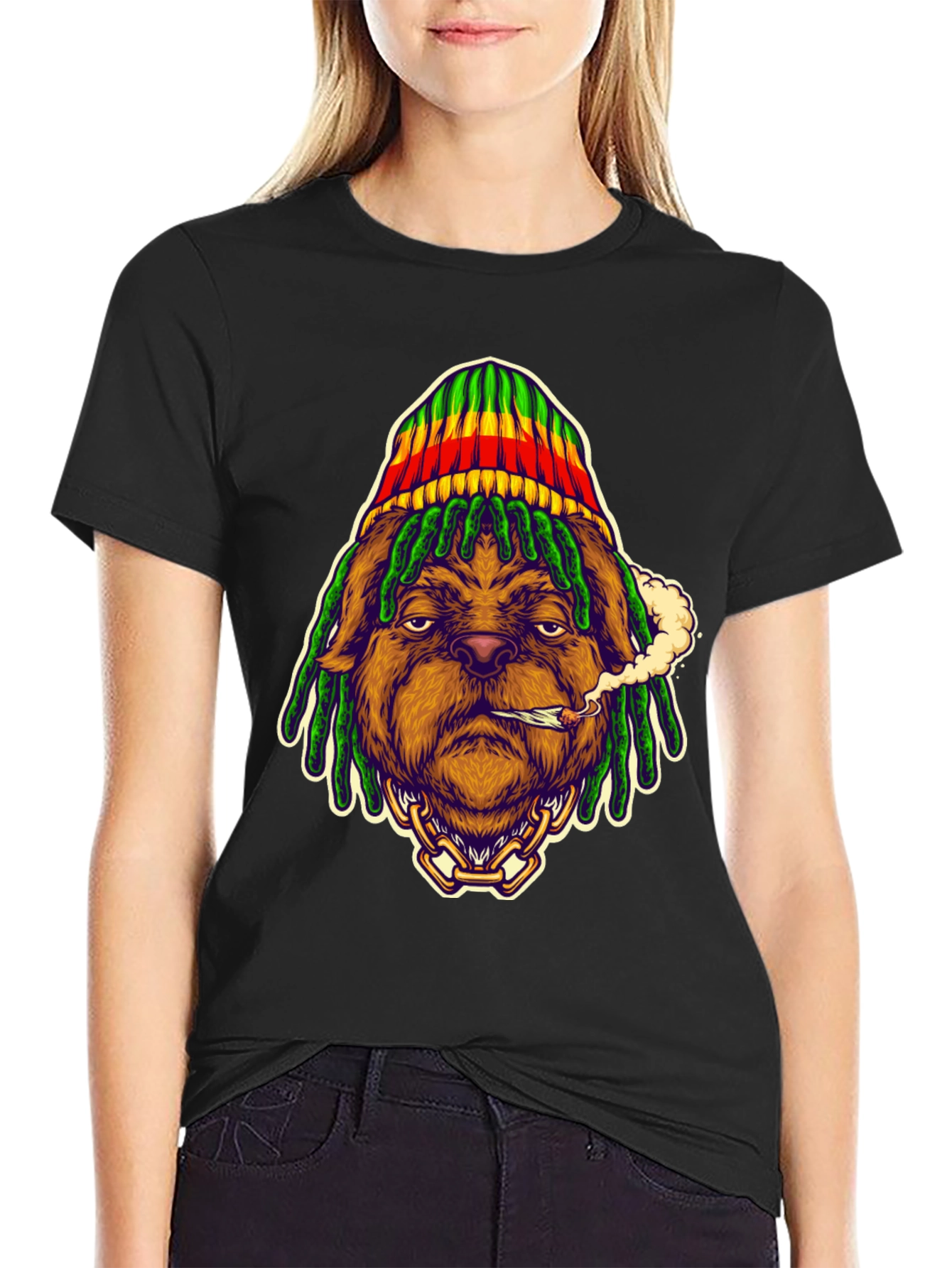 Rasta Dog T-Shirt - Cool Graphic Tee