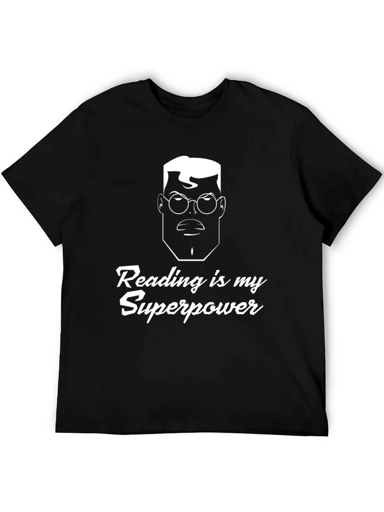 Reading is My Superpower Black T-Shirt