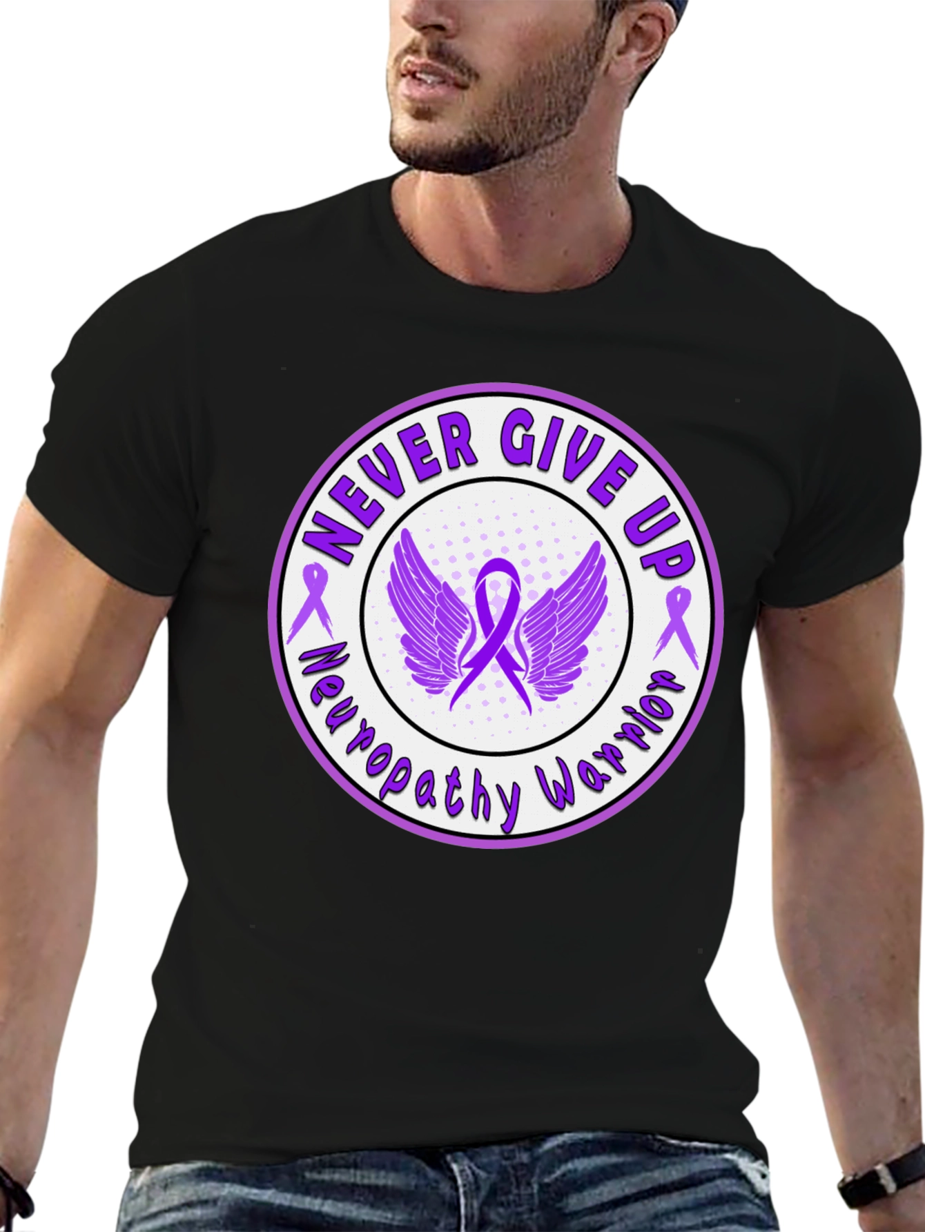 Never Give Up Neuropathy Warrior T-Shirt