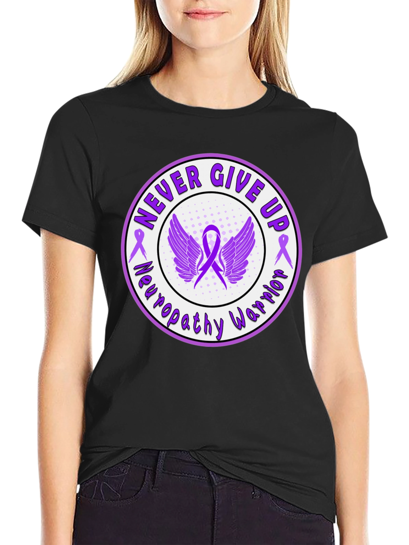 Never Give Up Neuropathy Warrior T-Shirt