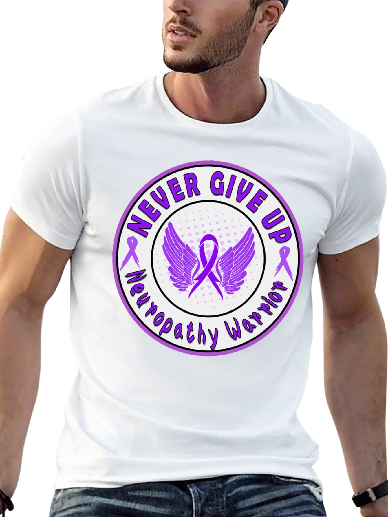 Never Give Up Neuropathy Warrior T-Shirt