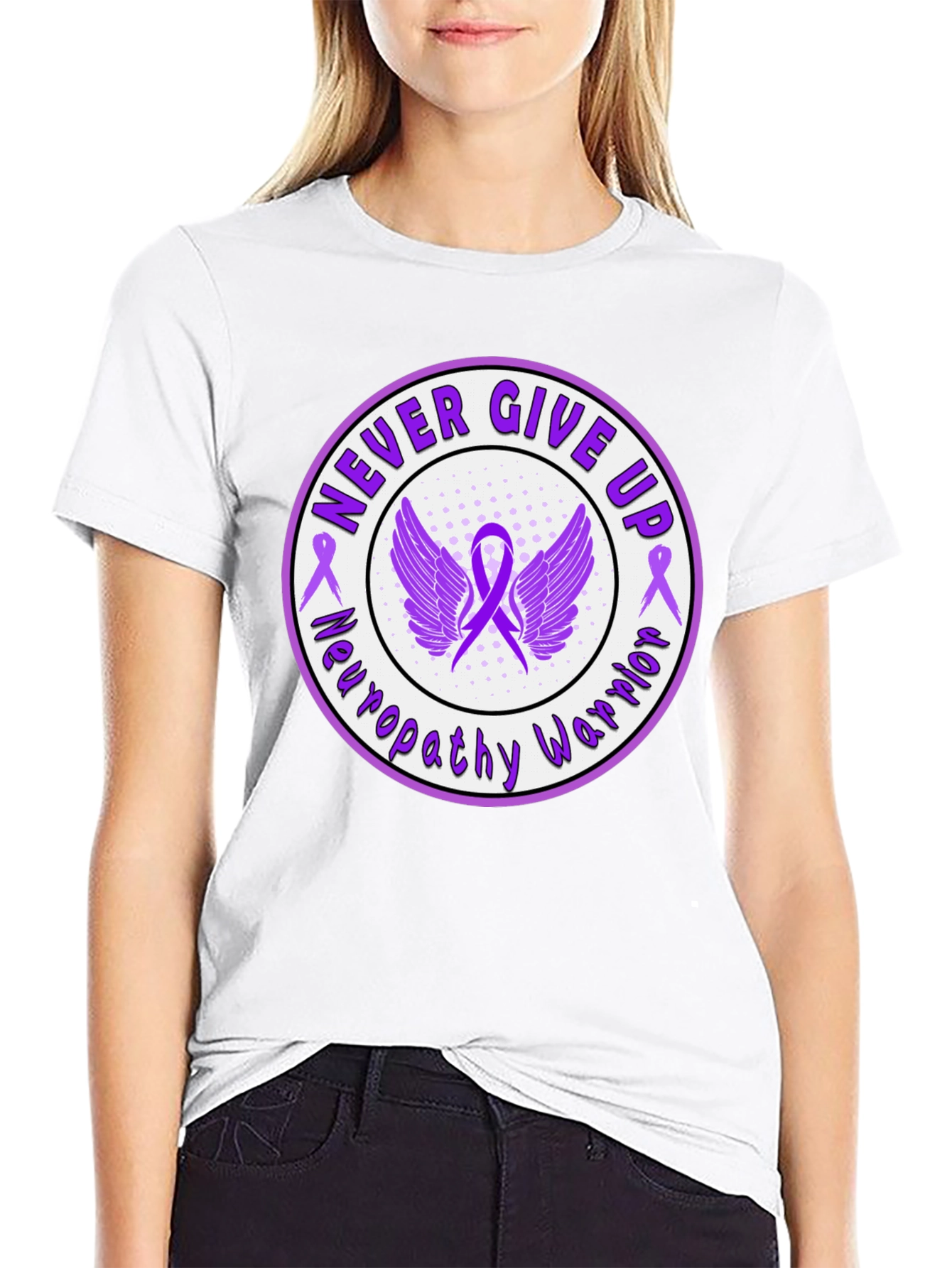 Never Give Up Neuropathy Warrior T-Shirt