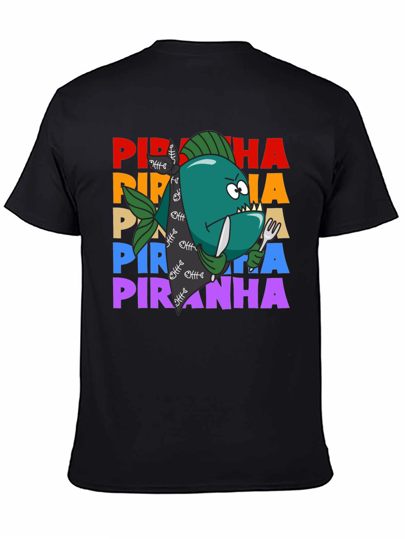 Piranha Graphic T-Shirt - Funny Fish Design
