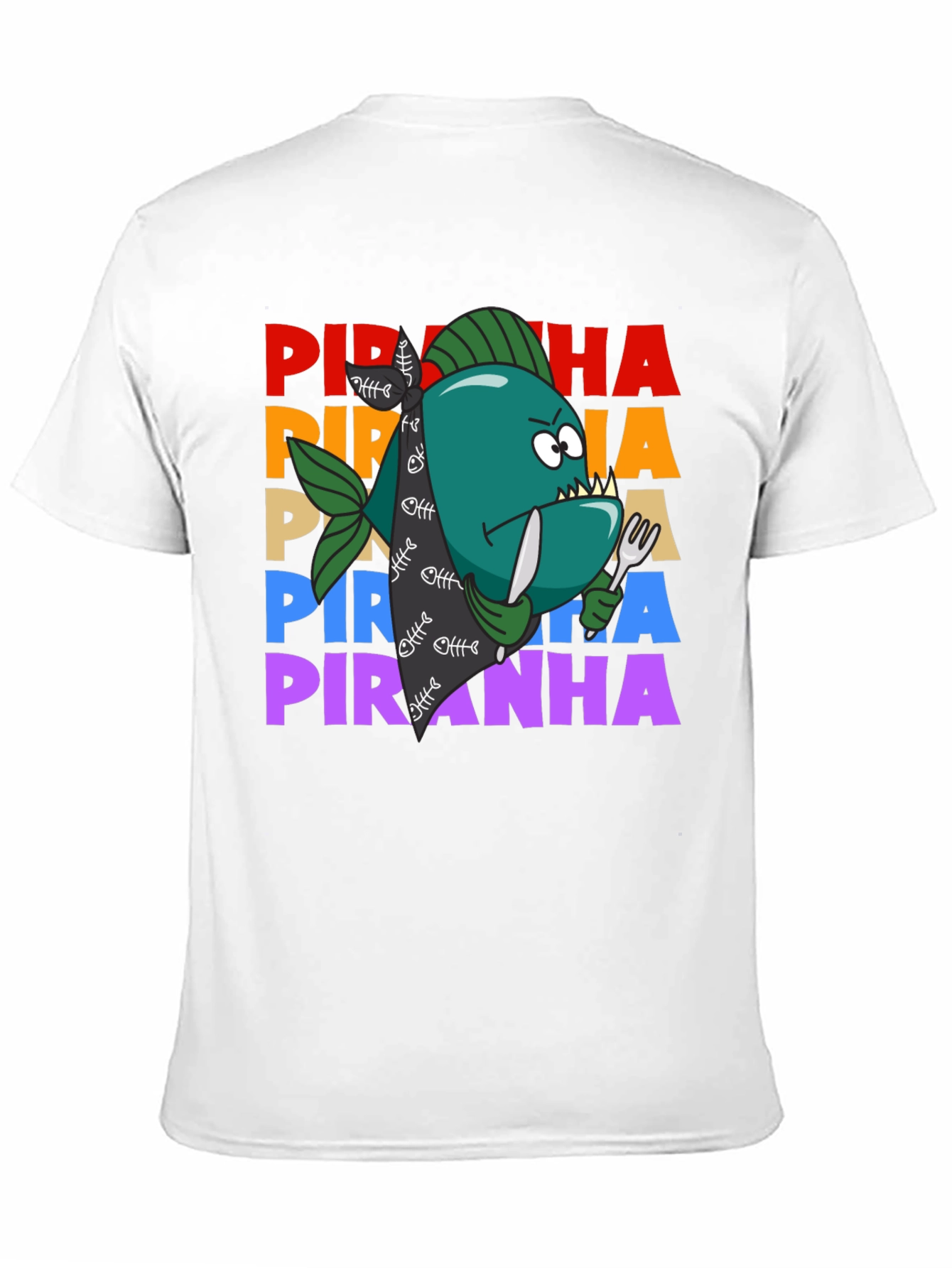 Piranha Graphic T-Shirt - Funny Fish Design