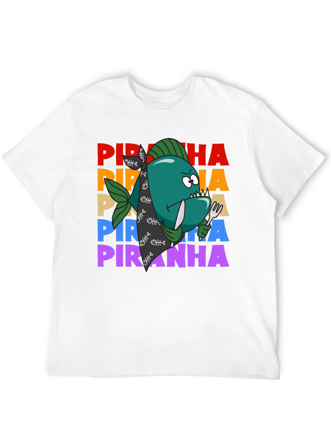 Piranha Graphic T-Shirt - Funny Fish Design
