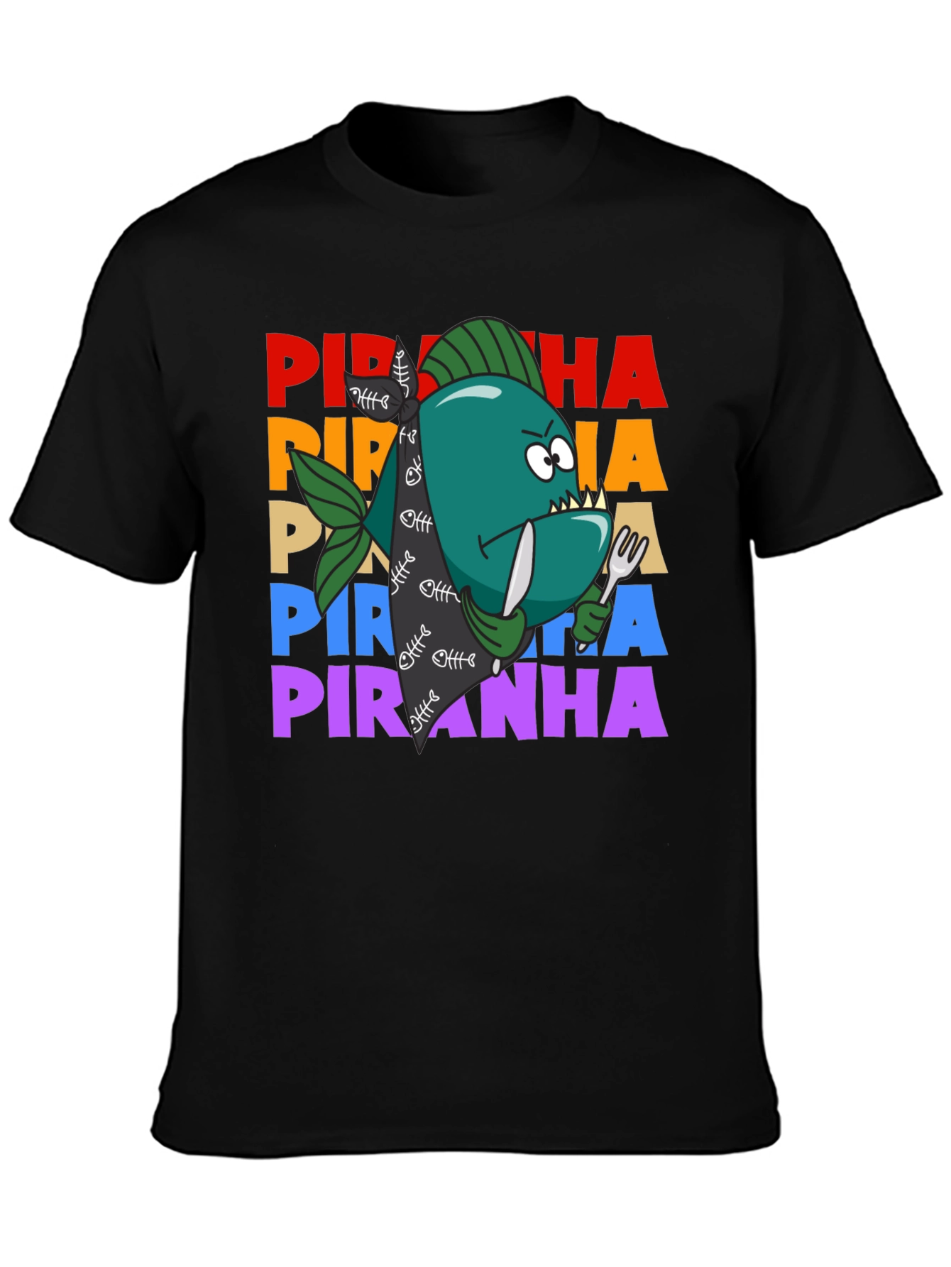 Piranha Graphic T-Shirt - Funny Fish Design