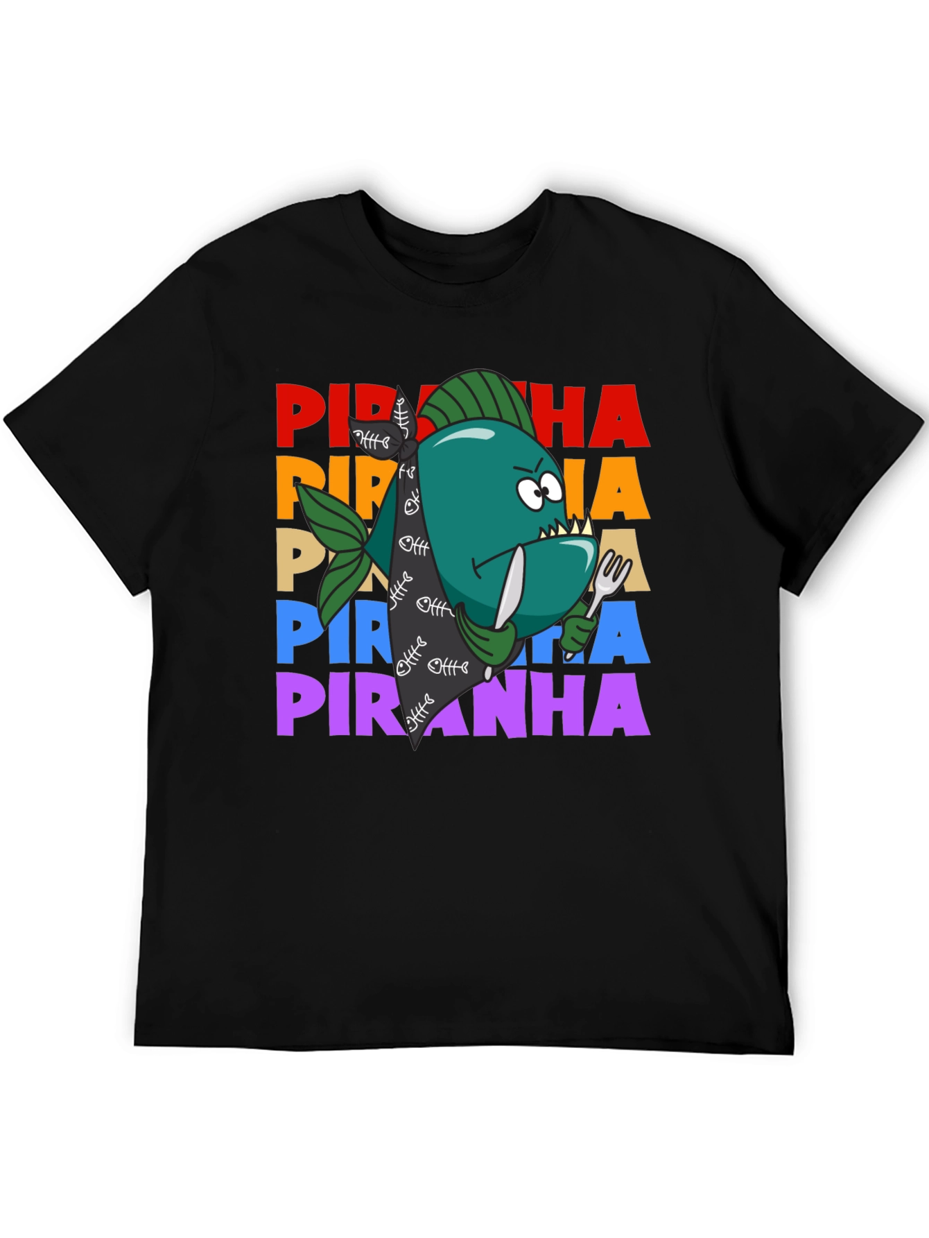 Piranha Graphic T-Shirt - Funny Fish Design