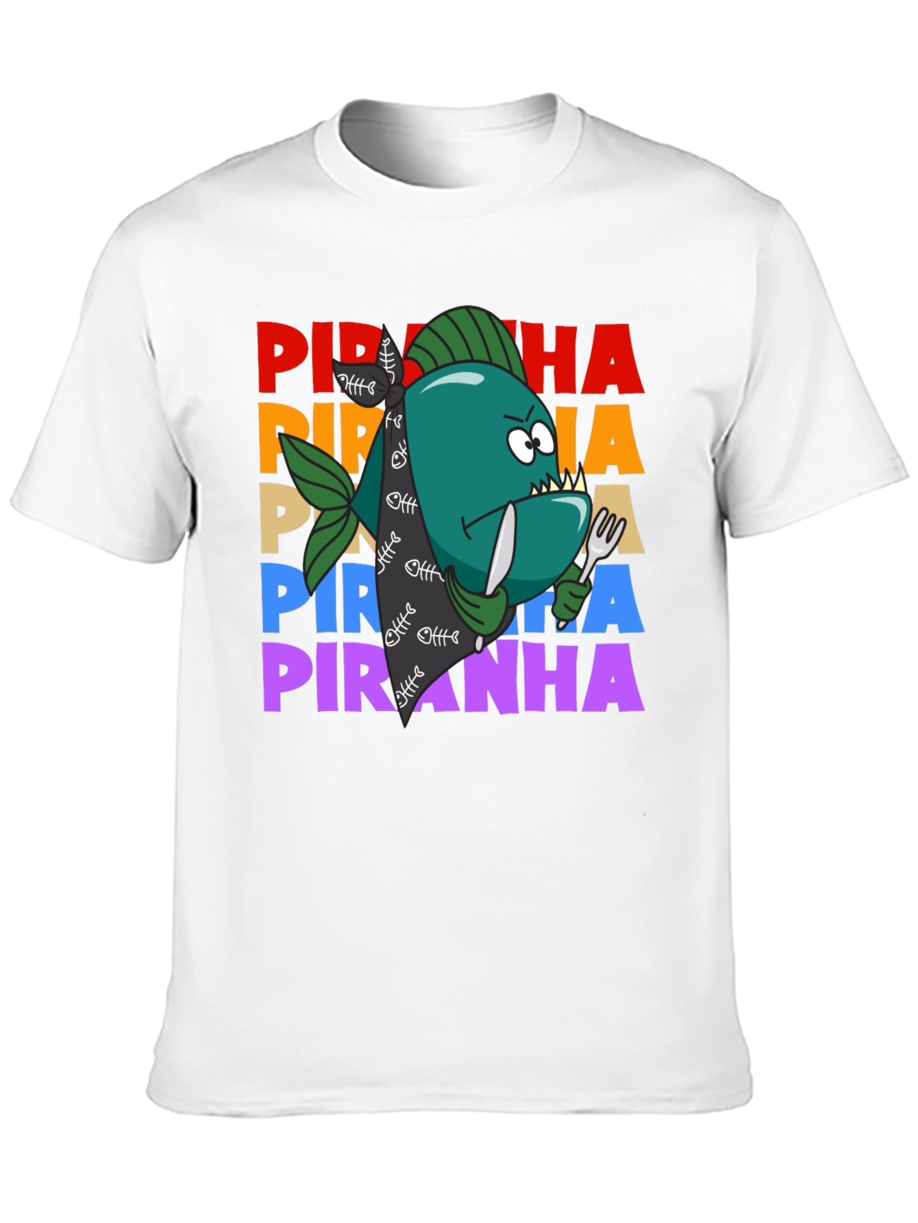Piranha Graphic T-Shirt - Funny Fish Design