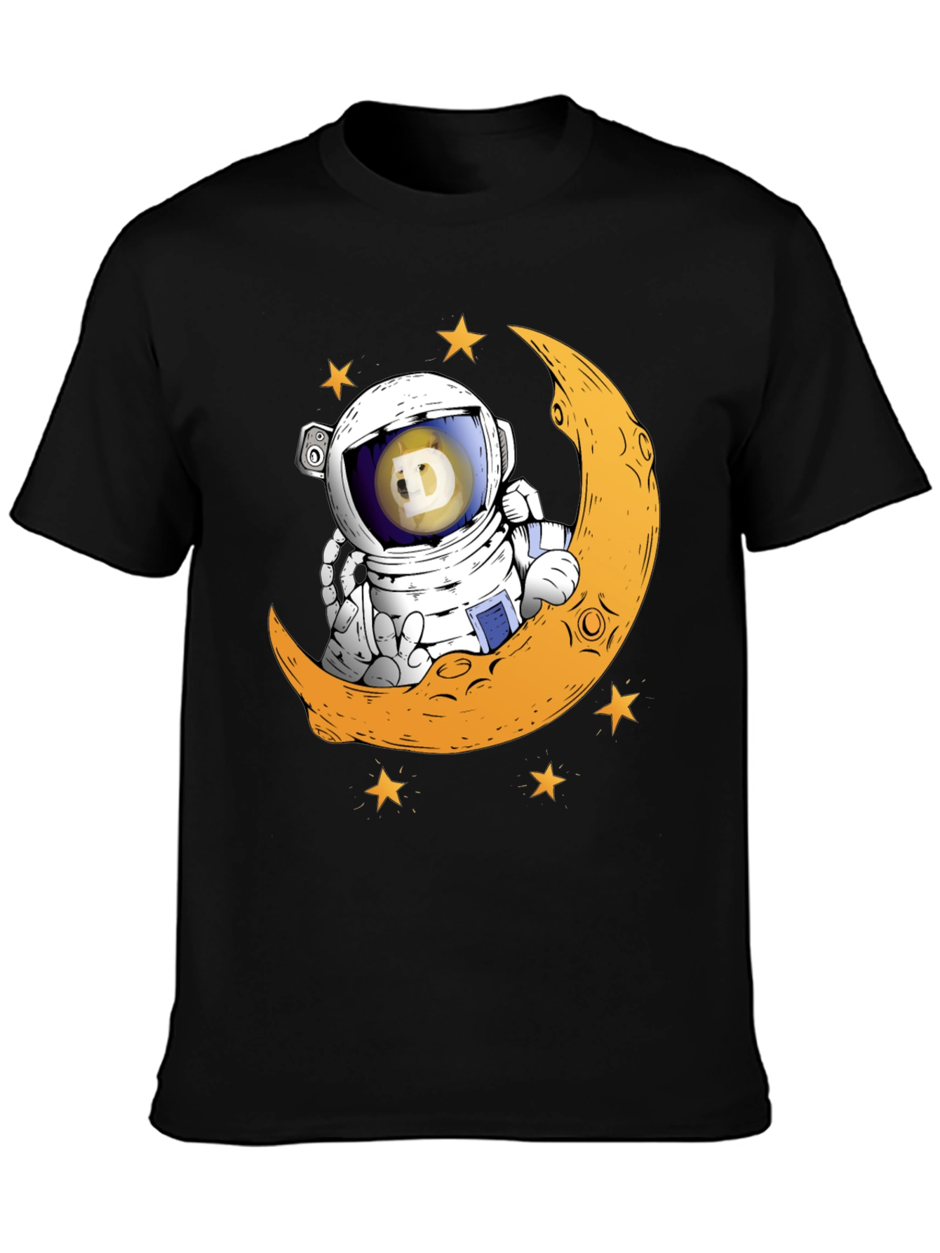 Doge Astronaut Moon T-Shirt - Crypto Space Tee