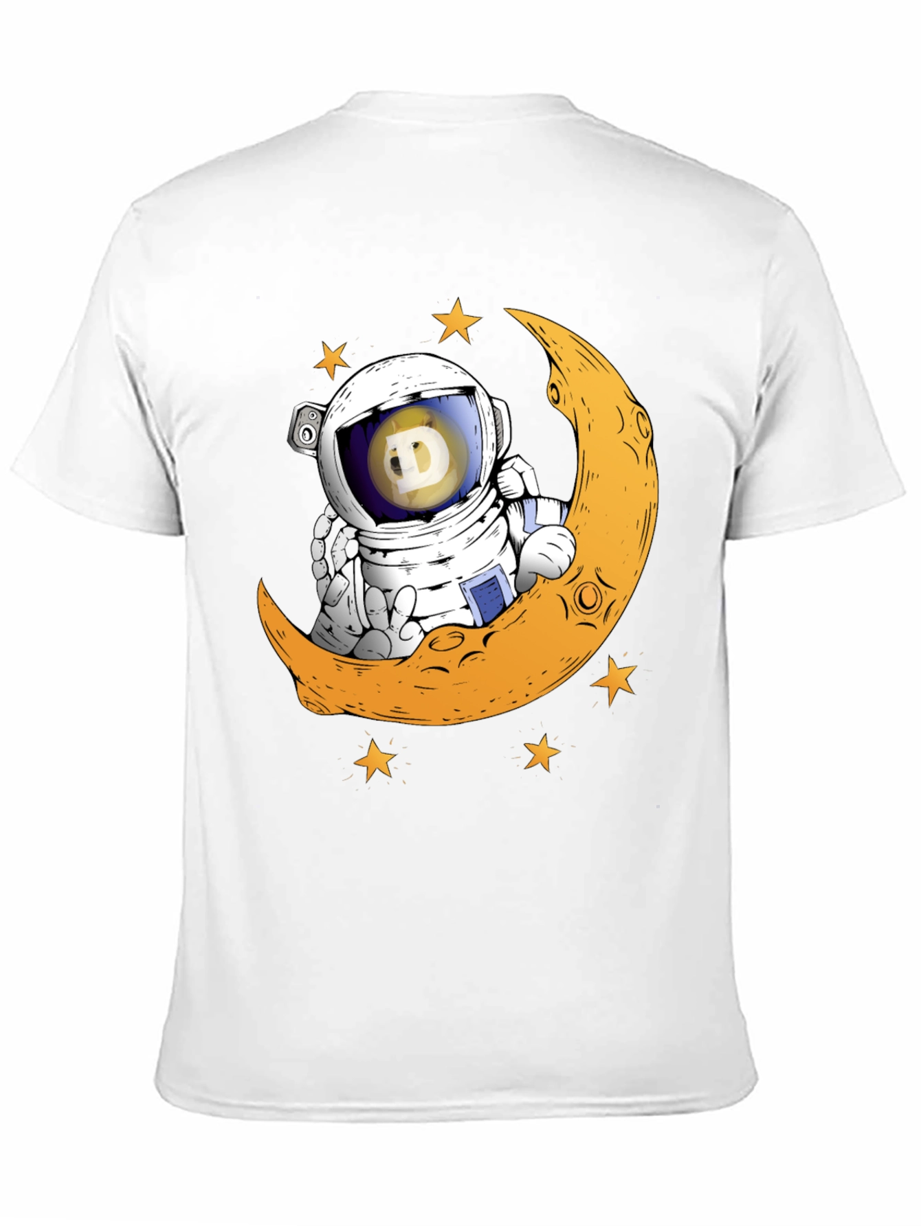Doge Astronaut Moon T-Shirt - Crypto Space Tee