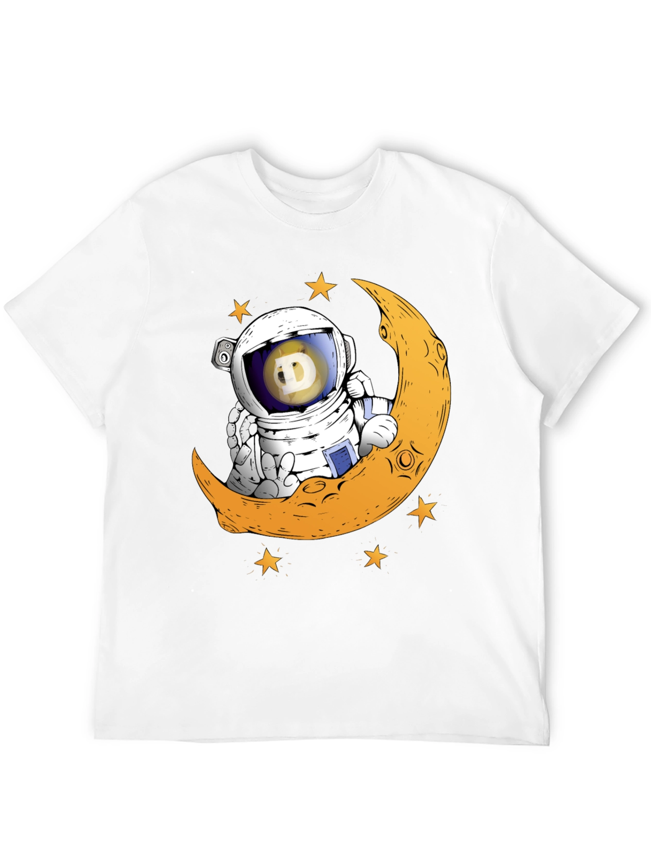 Doge Astronaut Moon T-Shirt - Crypto Space Tee