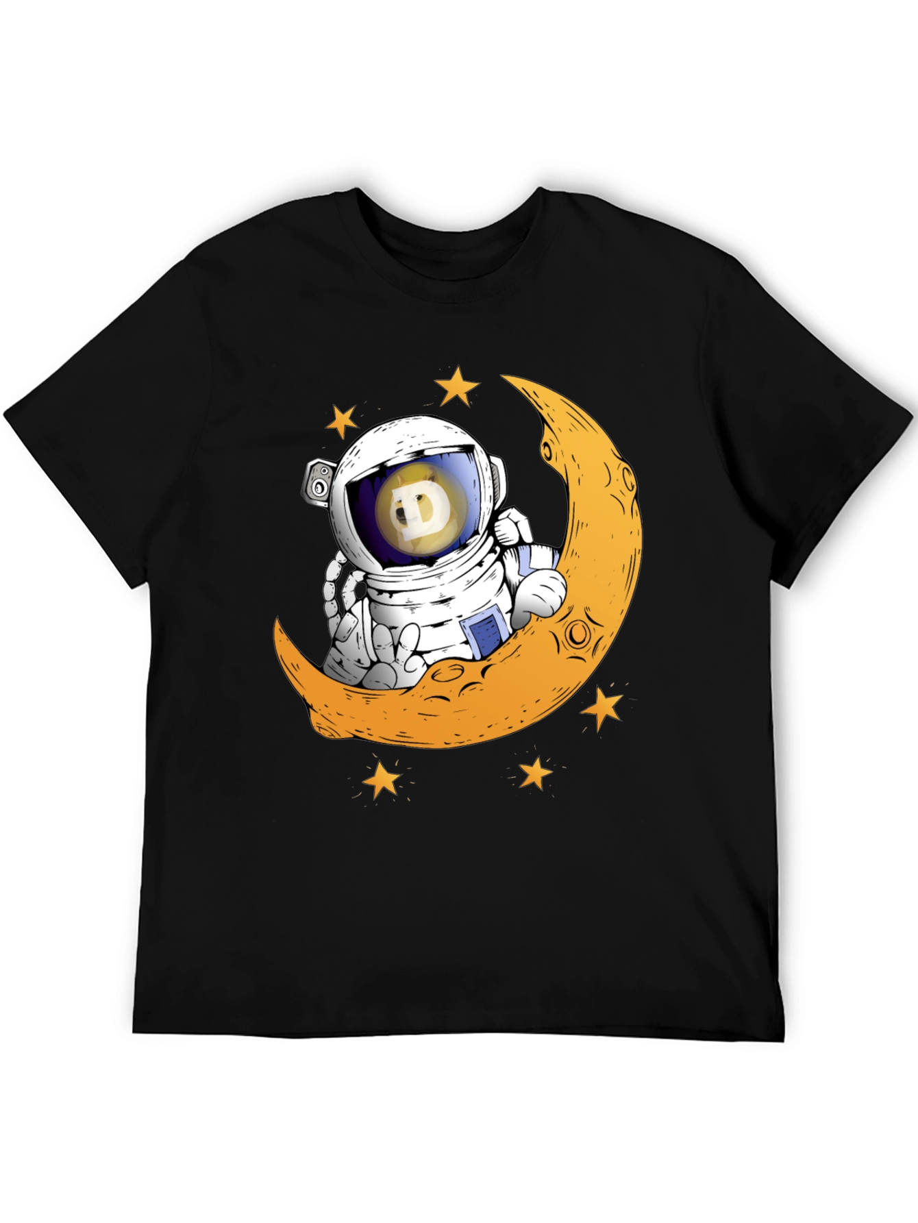 Doge Astronaut Moon T-Shirt - Crypto Space Tee