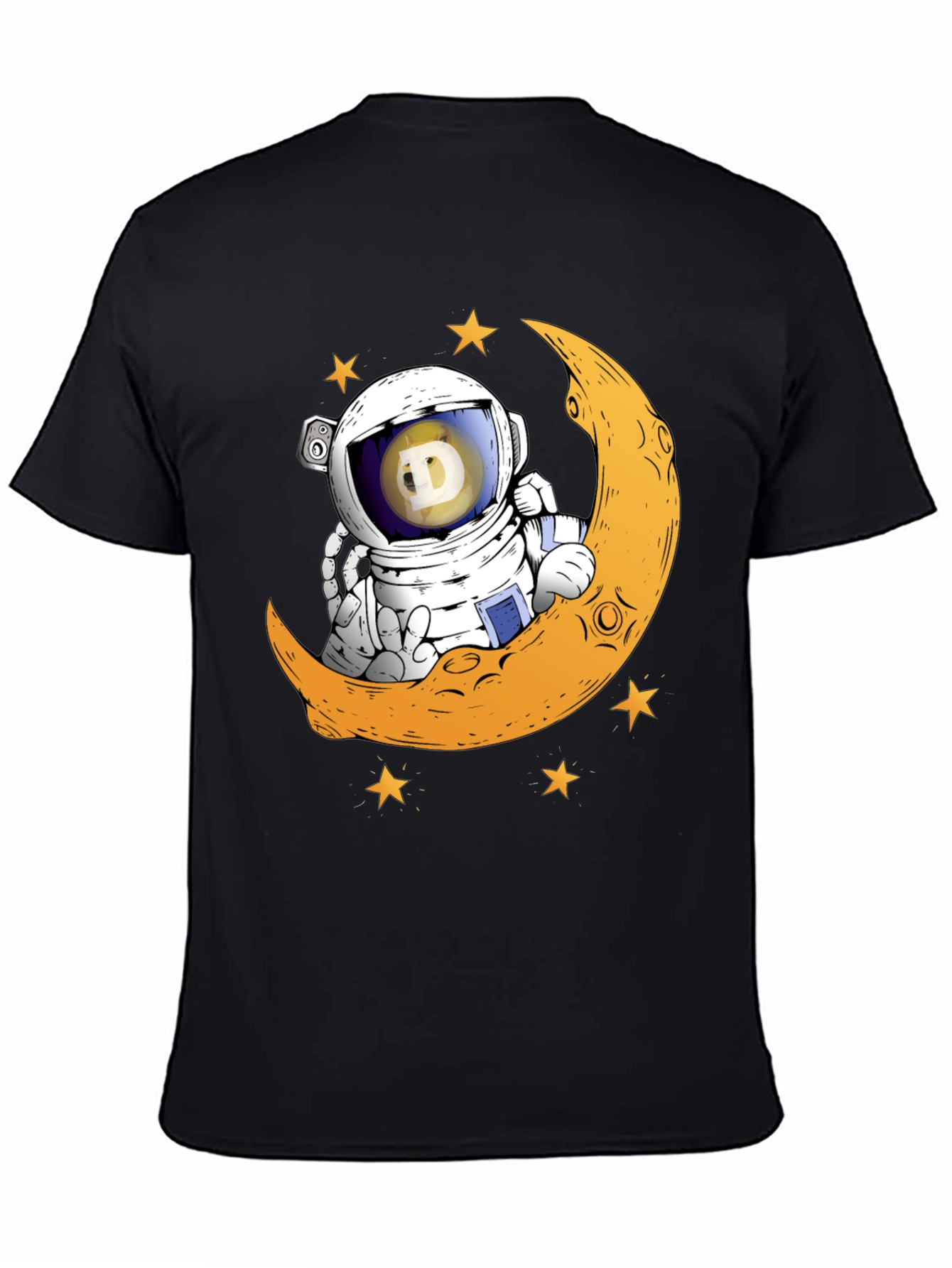 Doge Astronaut Moon T-Shirt - Crypto Space Tee