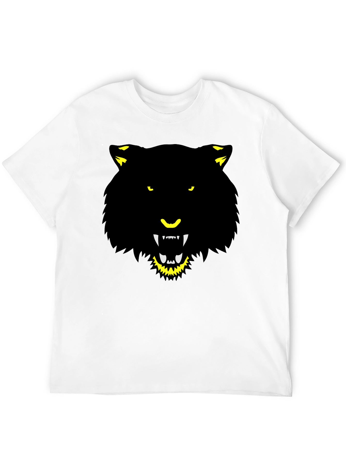 Mens Black Graphic Tee - Fierce Animal Design