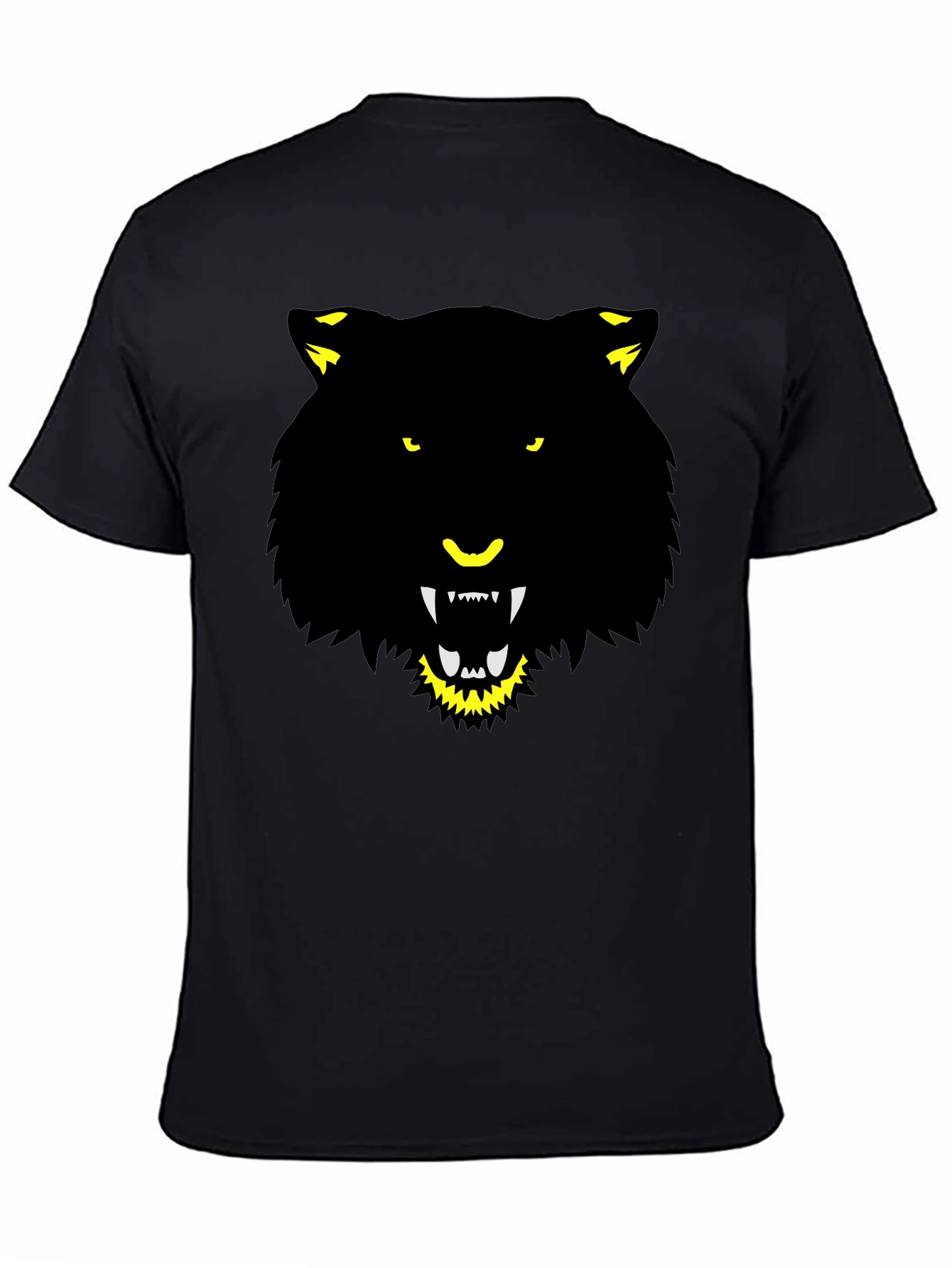 Mens Black Graphic Tee - Fierce Animal Design