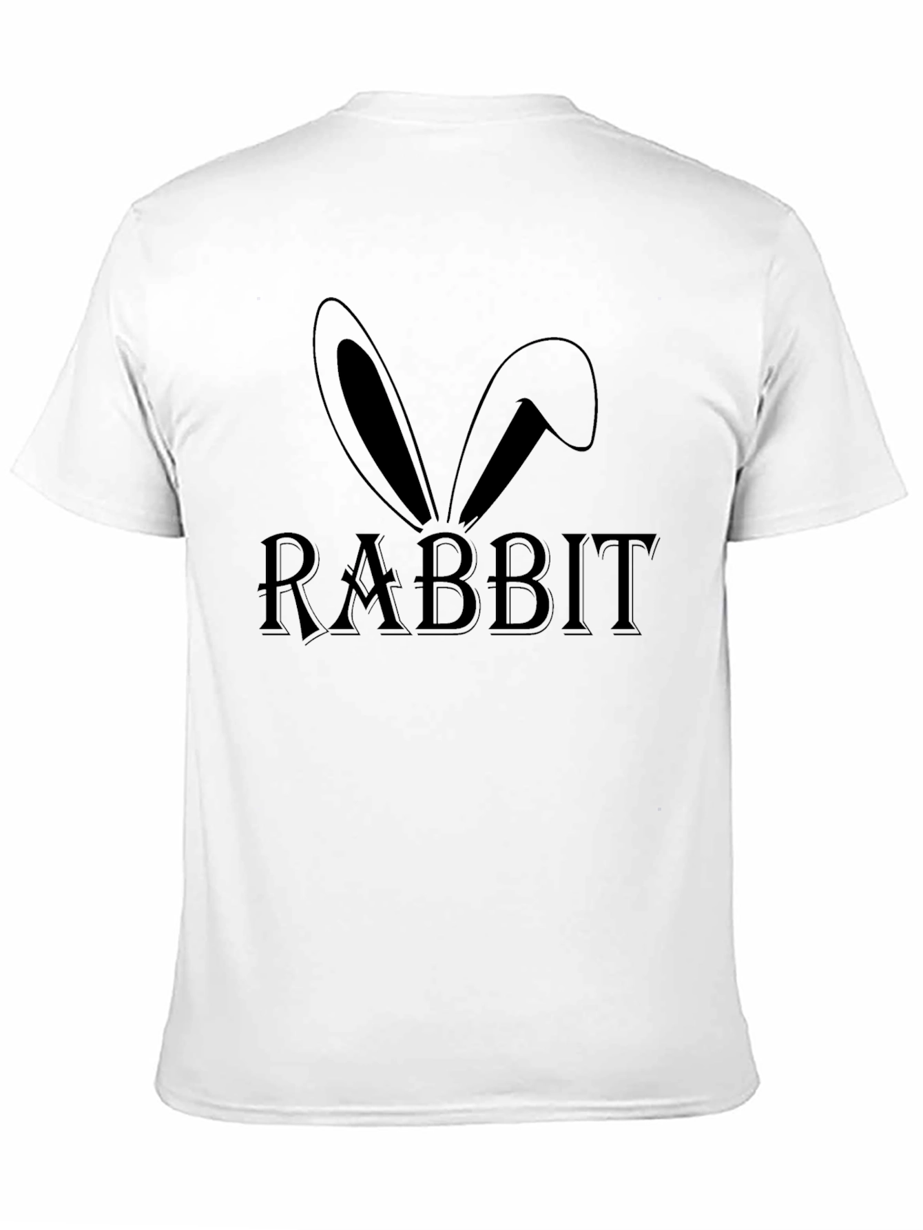 Rabbit Graphic Print Mens T-Shirt