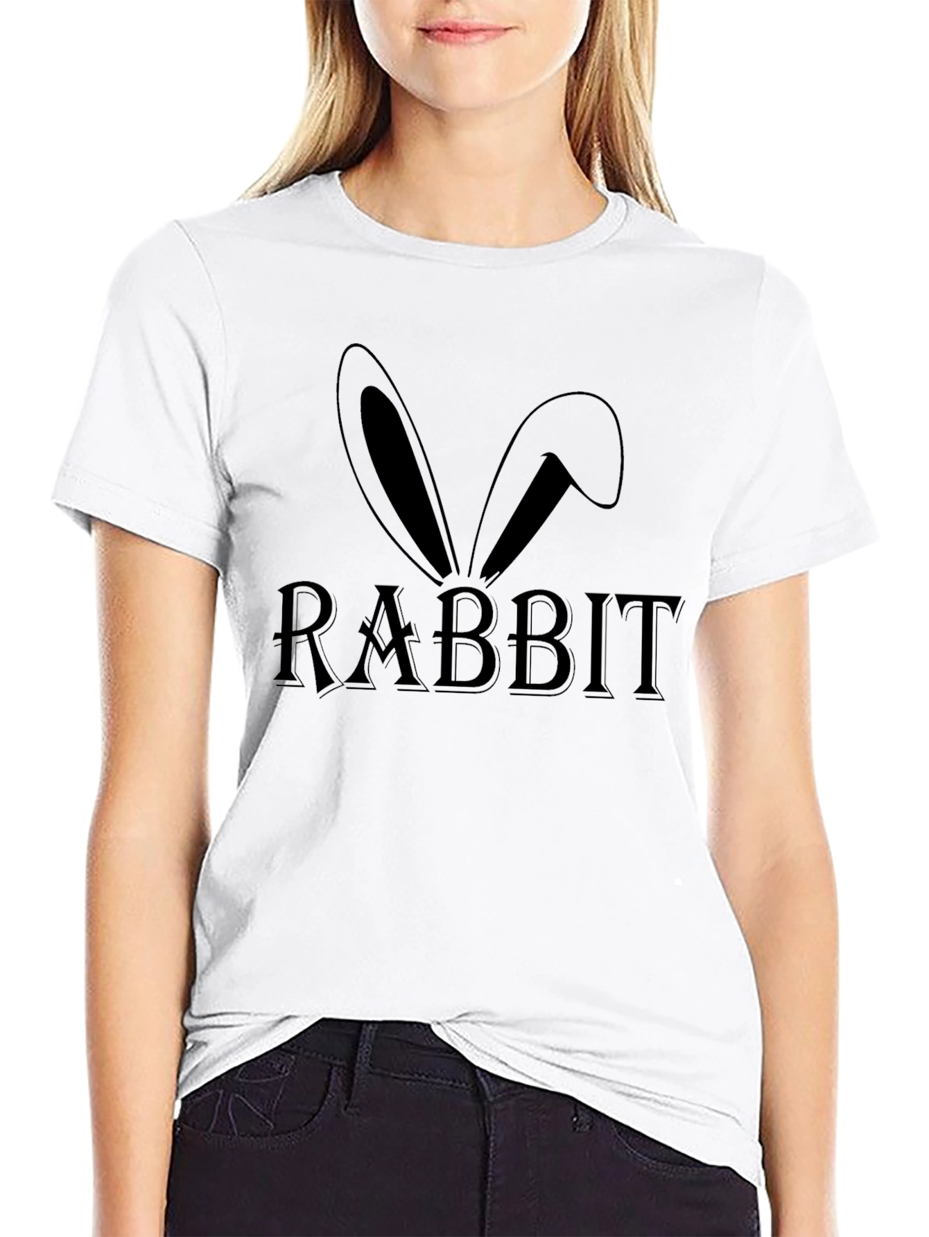 Rabbit Graphic Print Mens T-Shirt