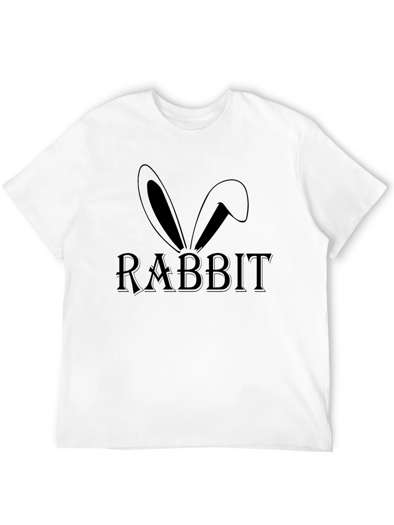 Rabbit Graphic Print Mens T-Shirt