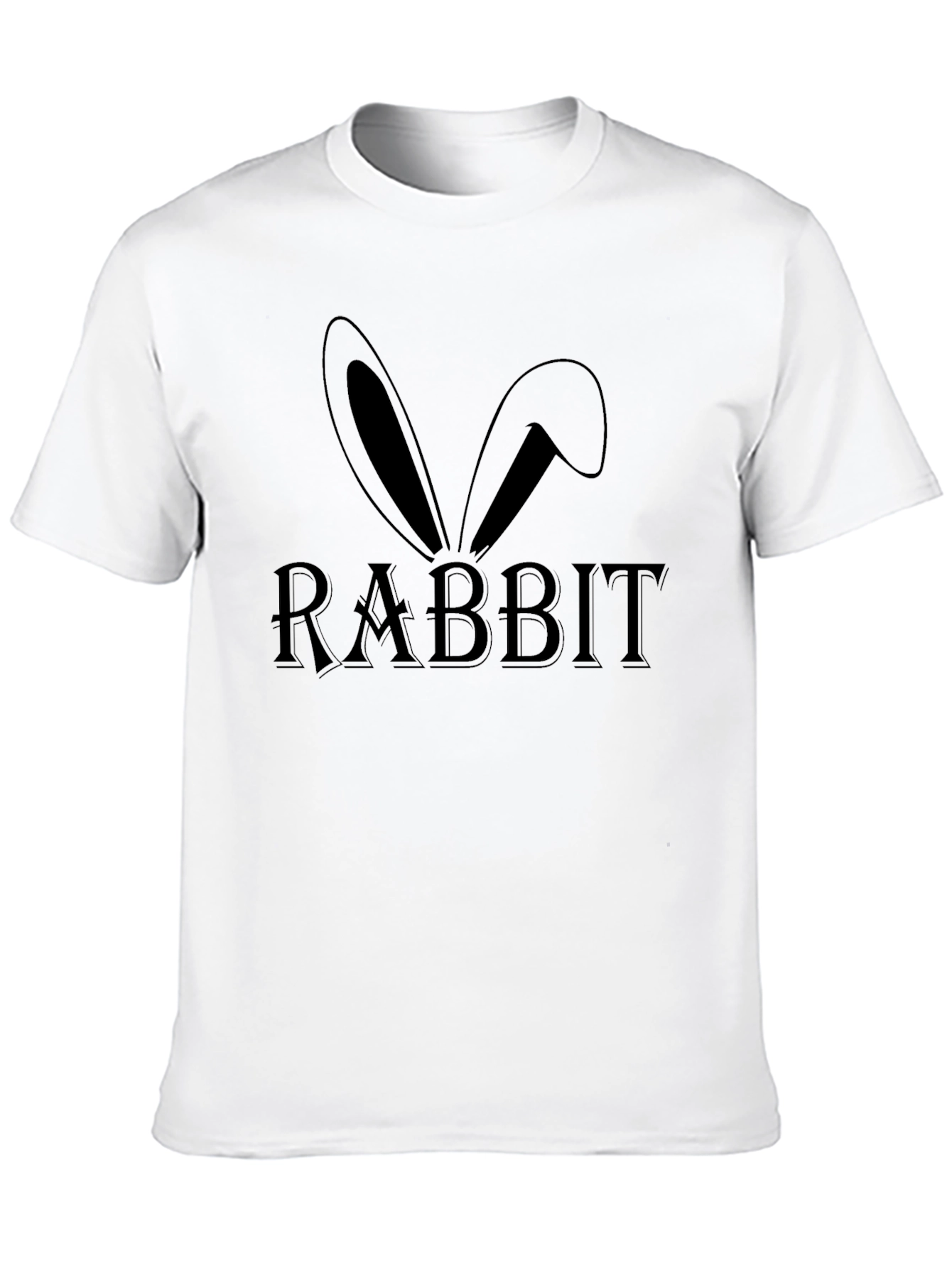 Rabbit Graphic Print Mens T-Shirt