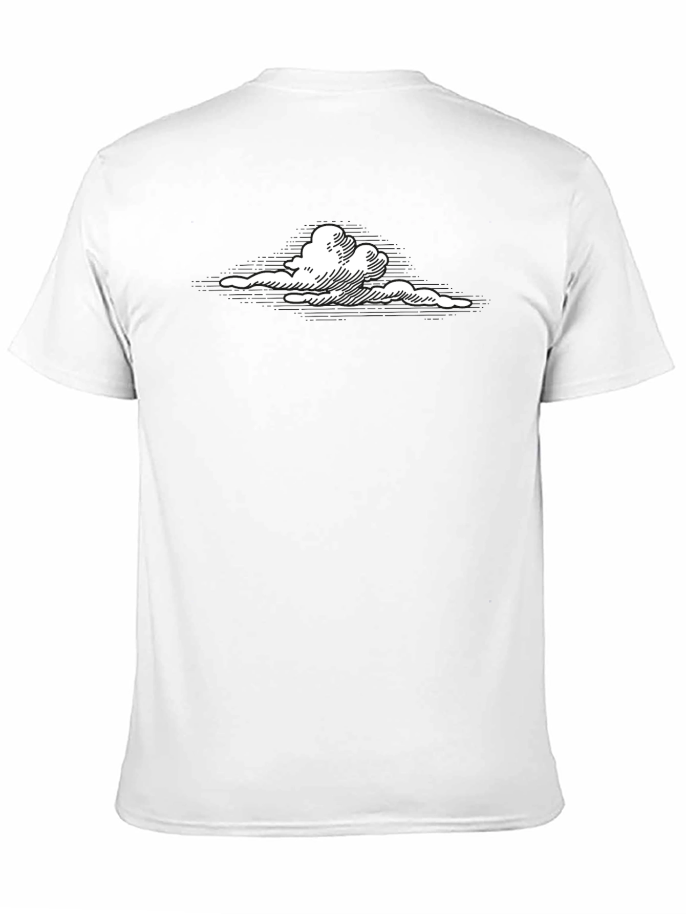 Cloud Graphic Black T-Shirt - Modern Casual Wear