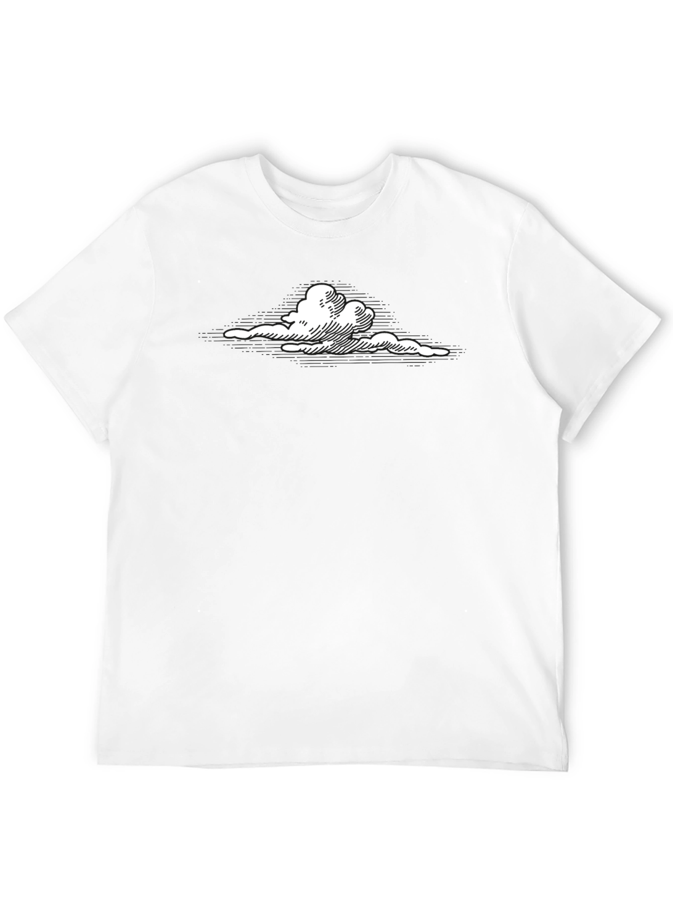 Cloud Graphic Black T-Shirt - Modern Casual Wear