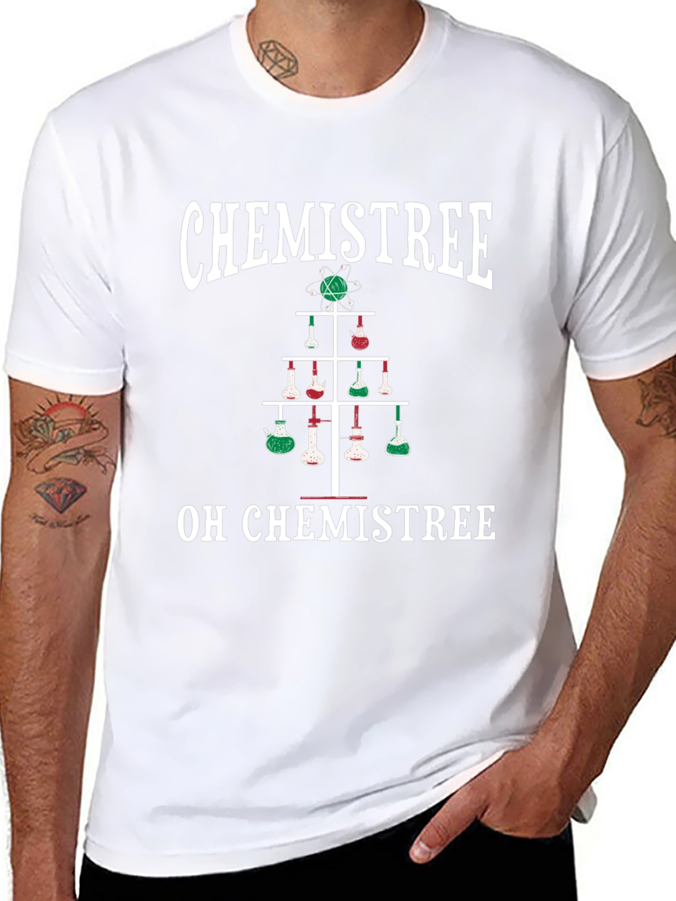 Chemistree Graphic Tee: Holiday Chemistry Fun