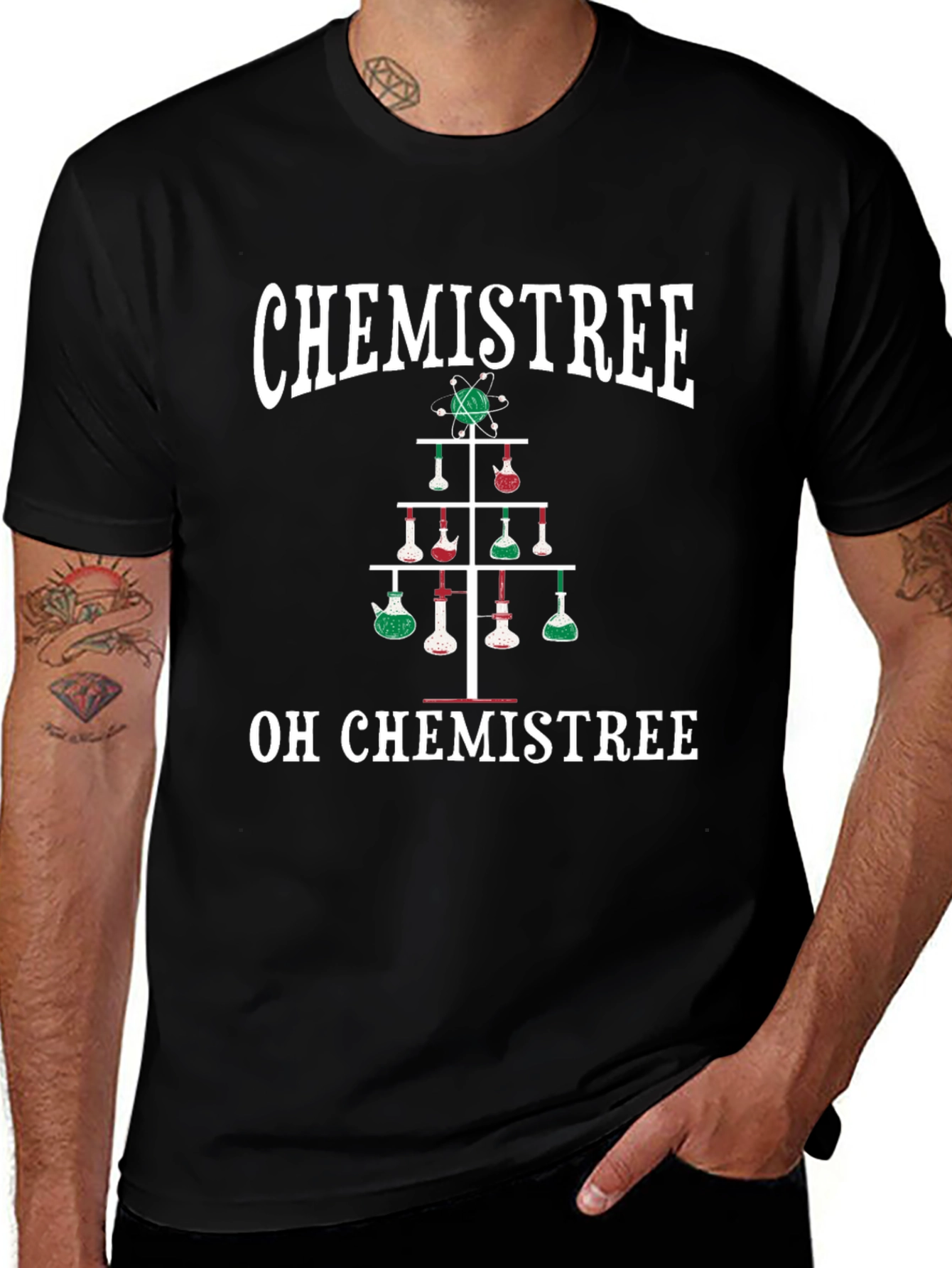 Chemistree Graphic Tee: Holiday Chemistry Fun
