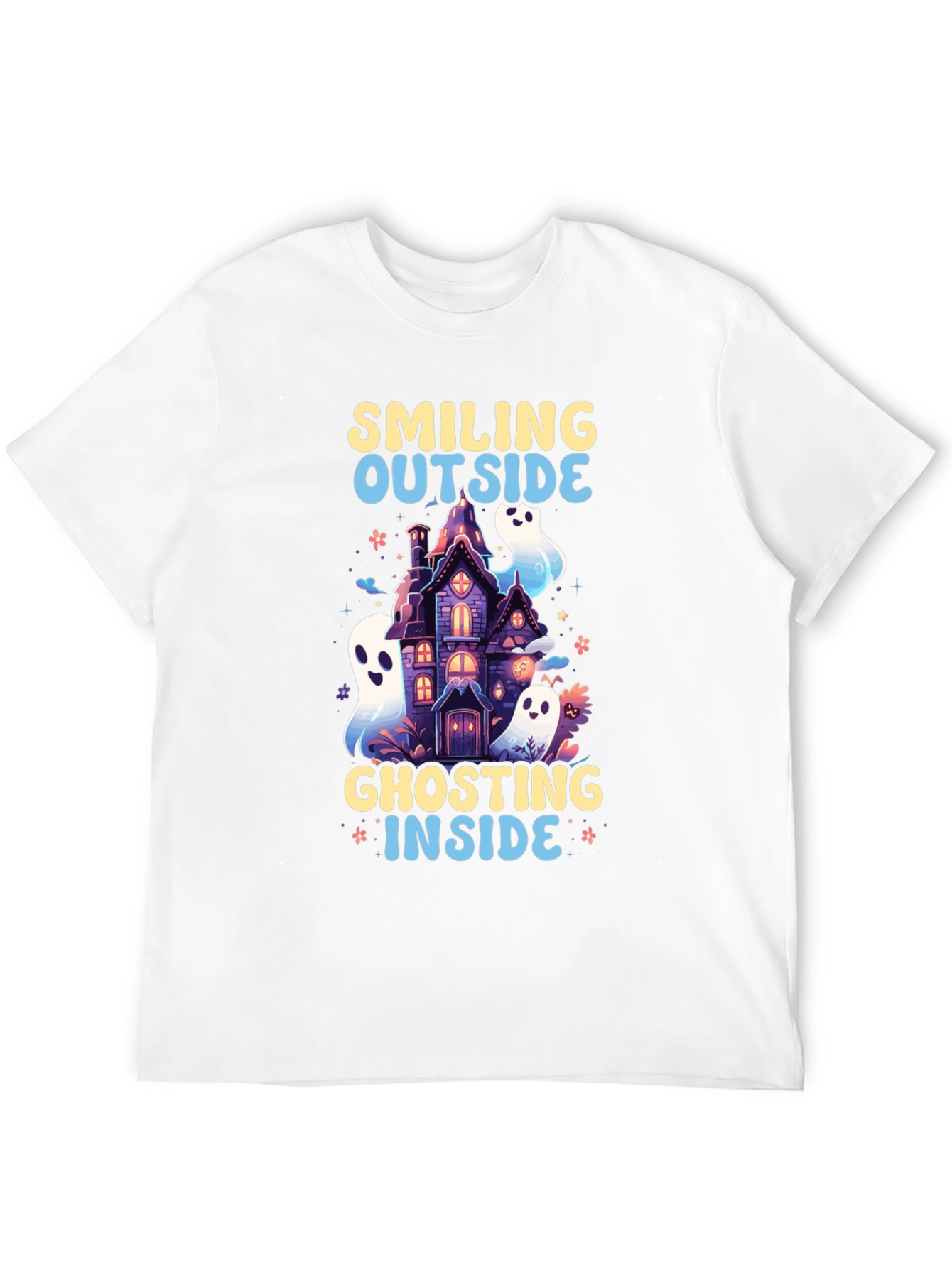 Smiling Outside Ghosting Inside Halloween Tee