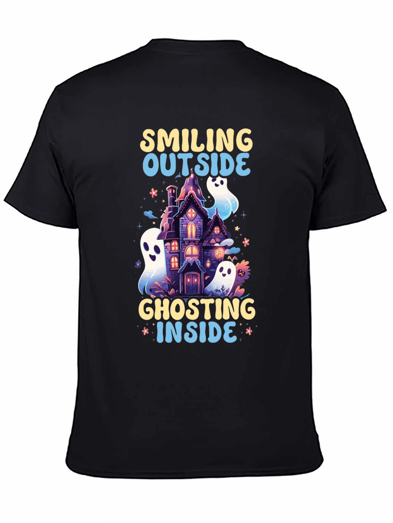 Smiling Outside Ghosting Inside Halloween Tee