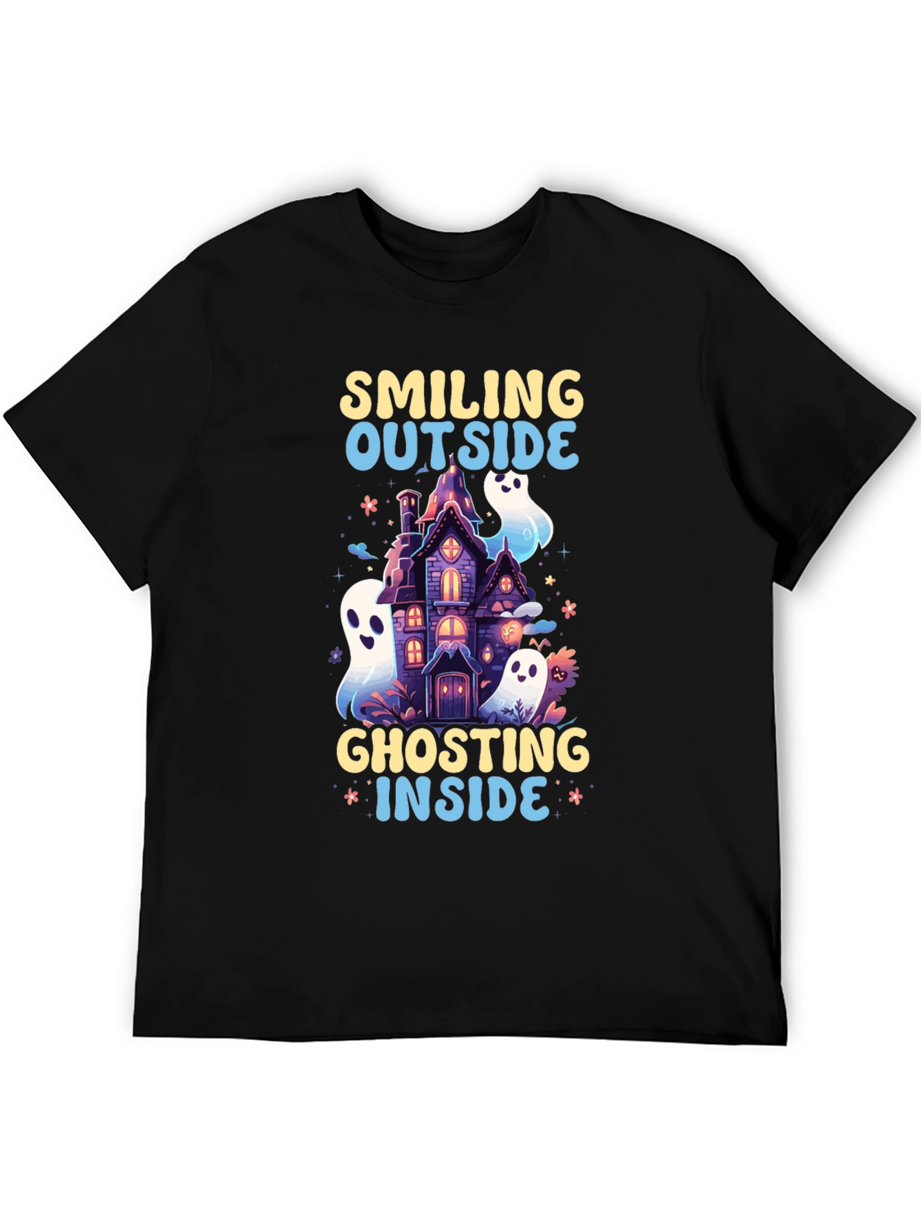Smiling Outside Ghosting Inside Halloween Tee
