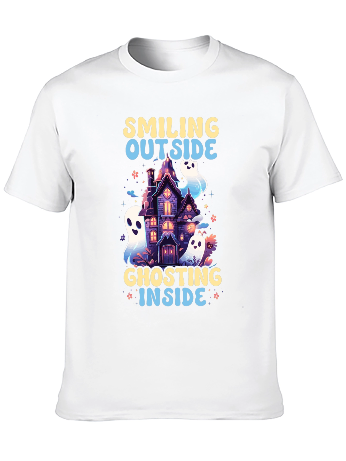 Smiling Outside Ghosting Inside Halloween Tee