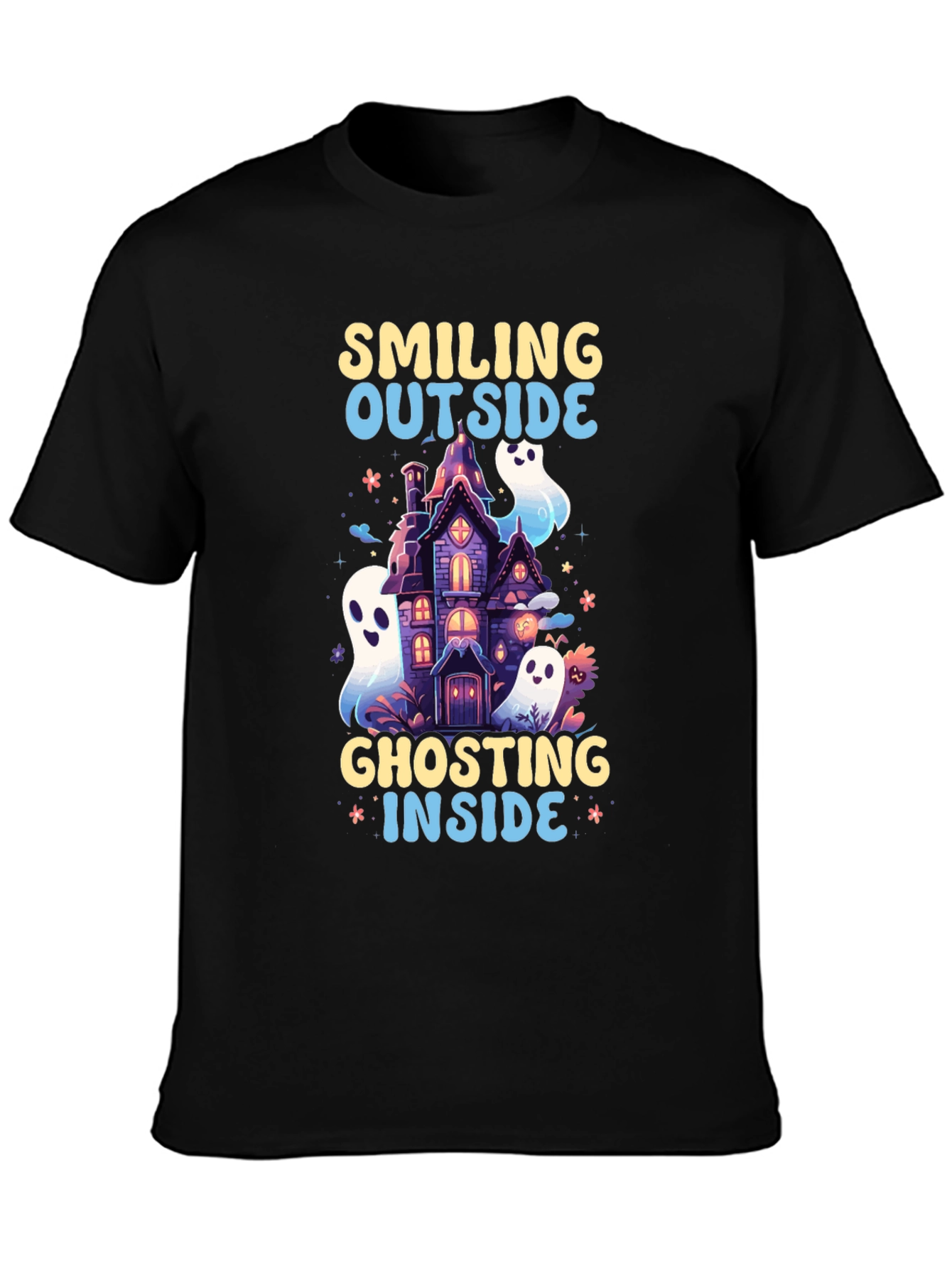 Smiling Outside Ghosting Inside Halloween Tee