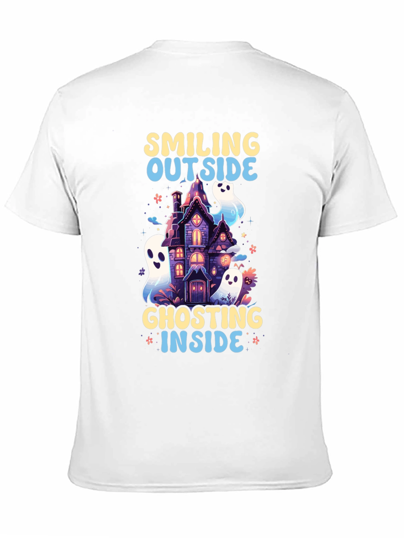Smiling Outside Ghosting Inside Halloween Tee