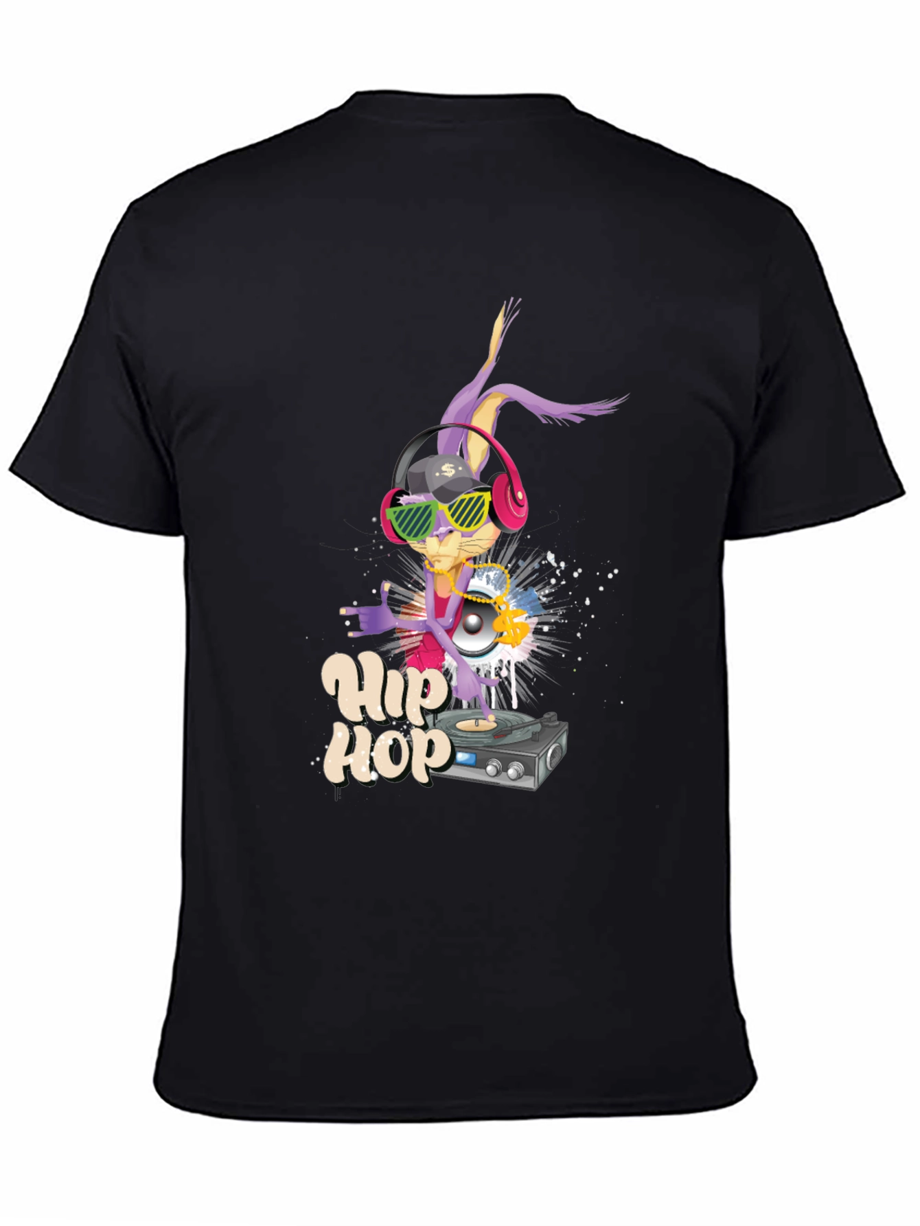 Hip Hop Bunny T-Shirt: Cool Cartoon DJ Design