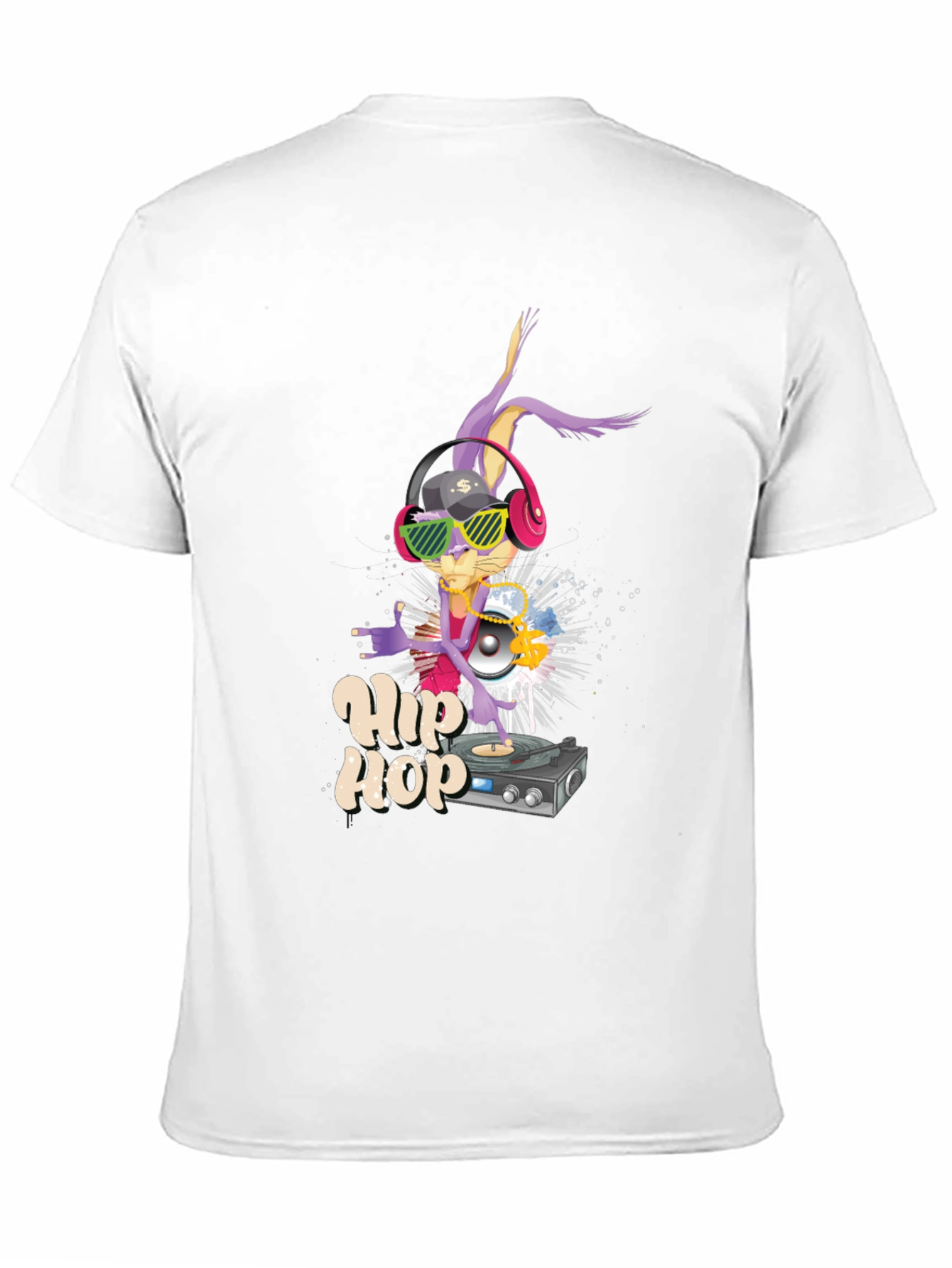 Hip Hop Bunny T-Shirt: Cool Cartoon DJ Design