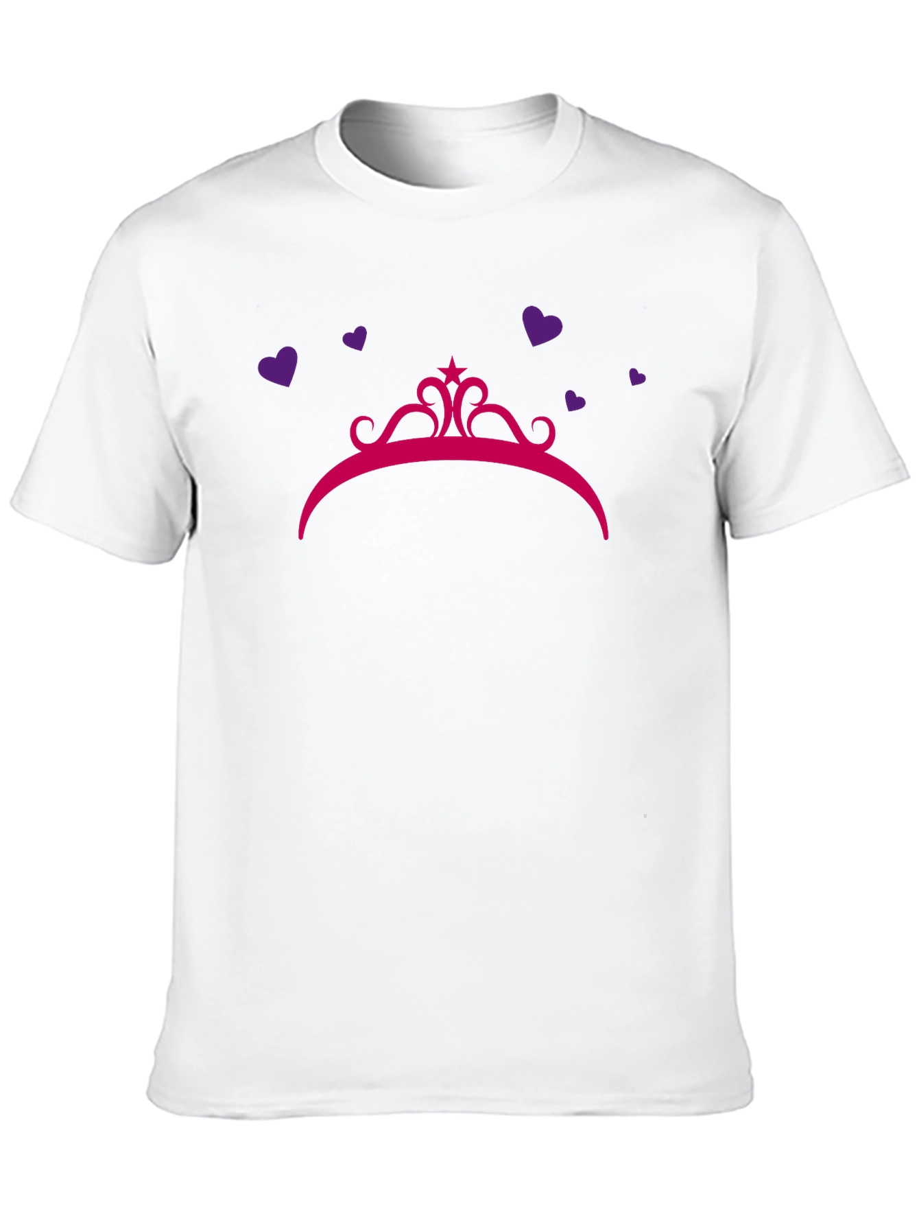 Princess Crown Heart T-Shirt Black